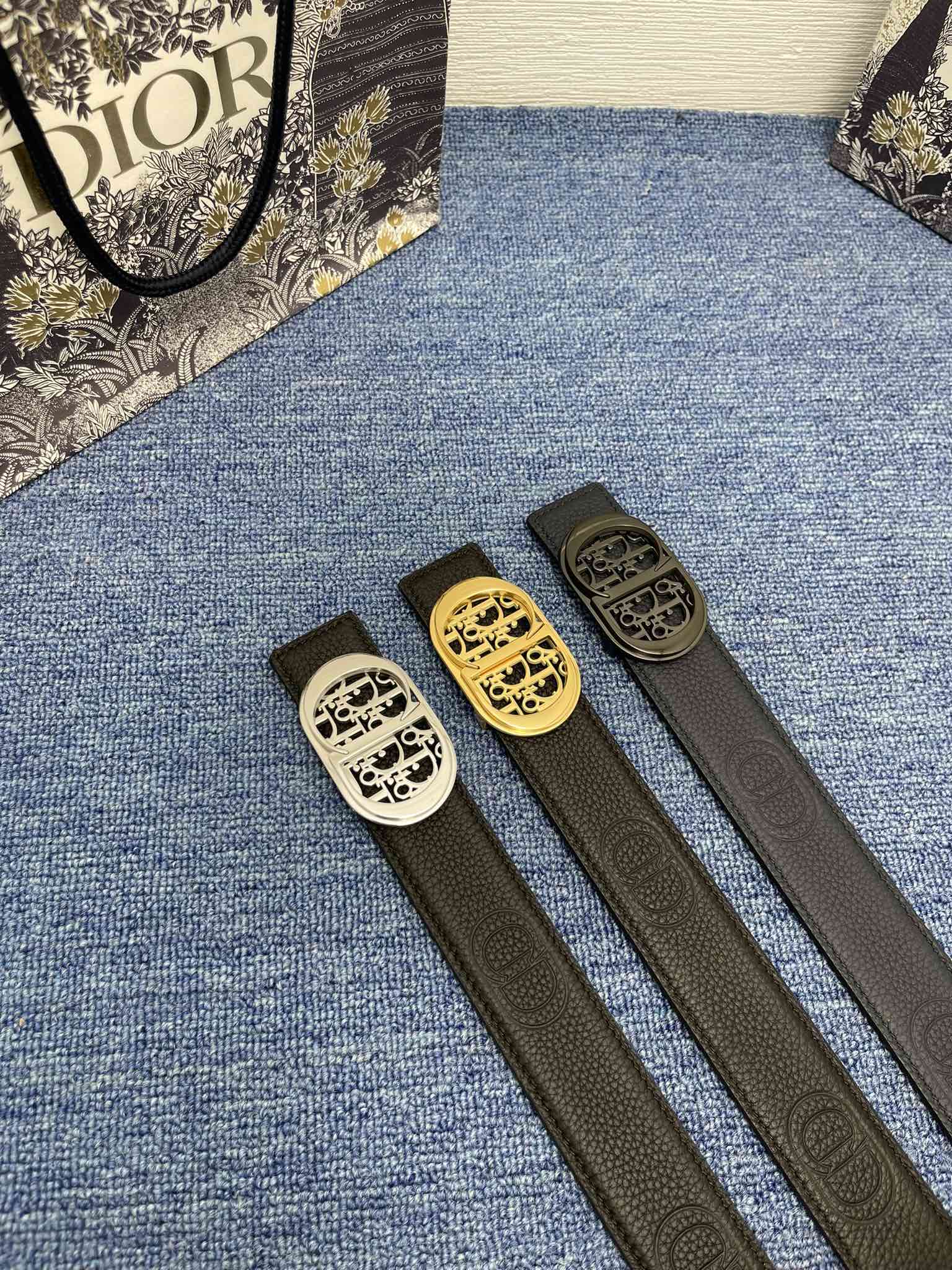 Dior Male Pin Buckle Belt Black Adjustable M