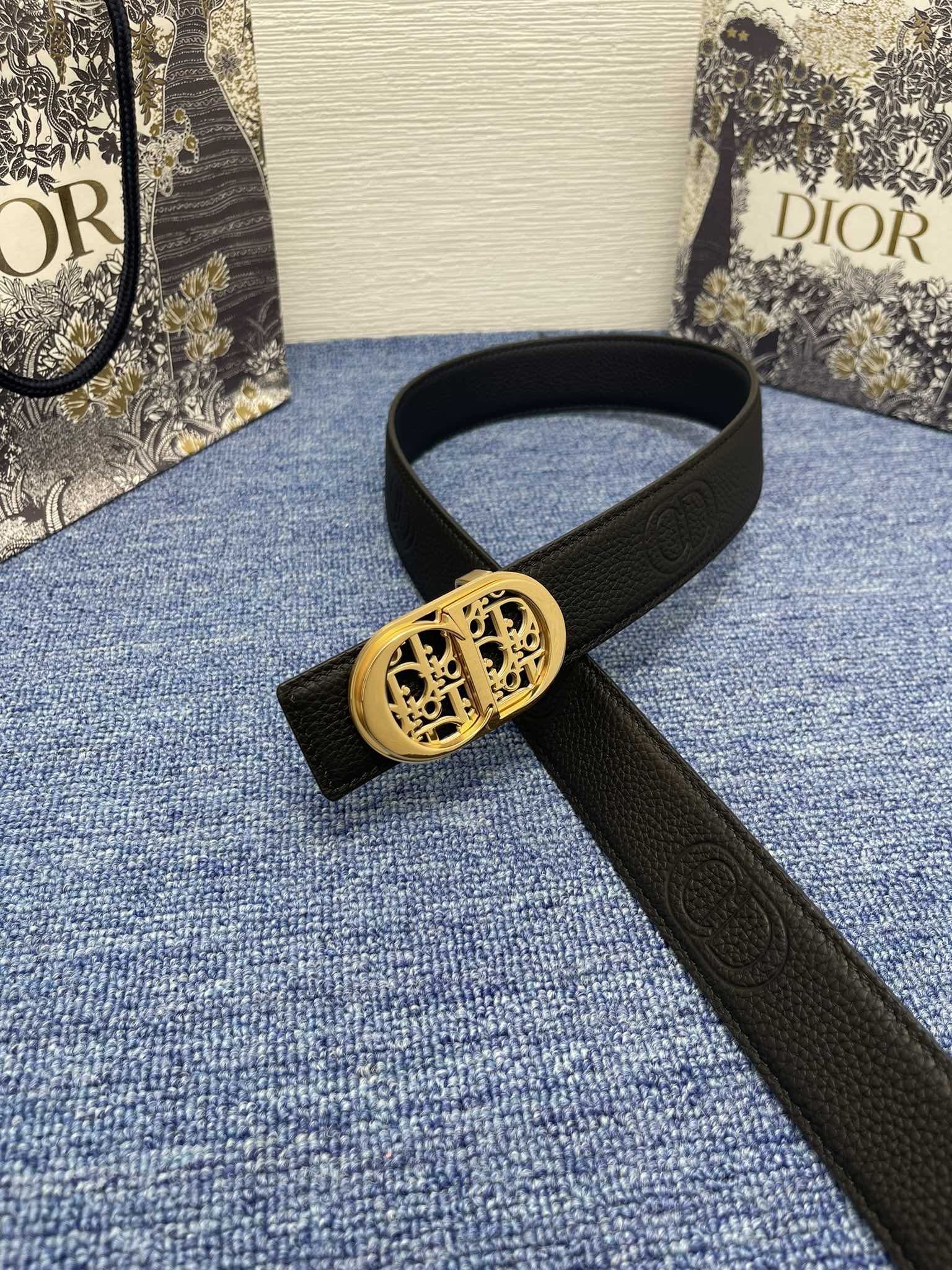Dior Male Pin Buckle Belt Black Adjustable M