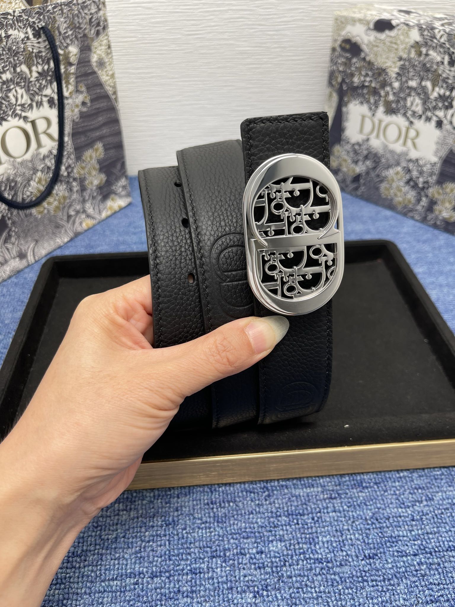 Dior Male Pin Buckle Belt Black Adjustable M