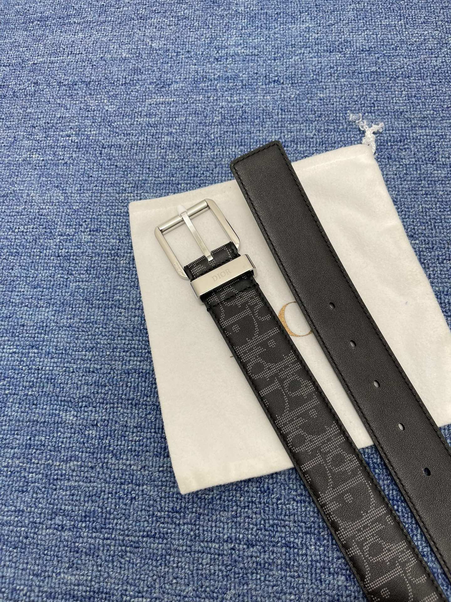 Dior Basic Belt Cow Leather Black Adjustable S-m