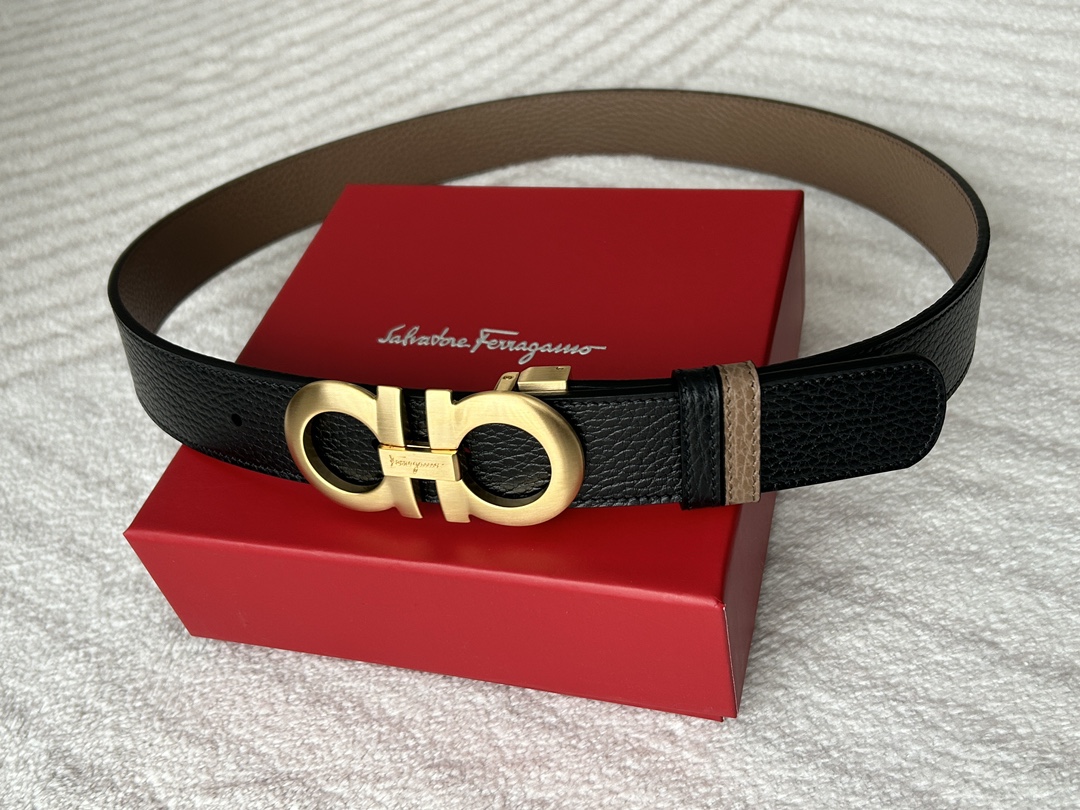 Salvatore Ferragamo Male Basic Belt Cow Leather Adjustable M