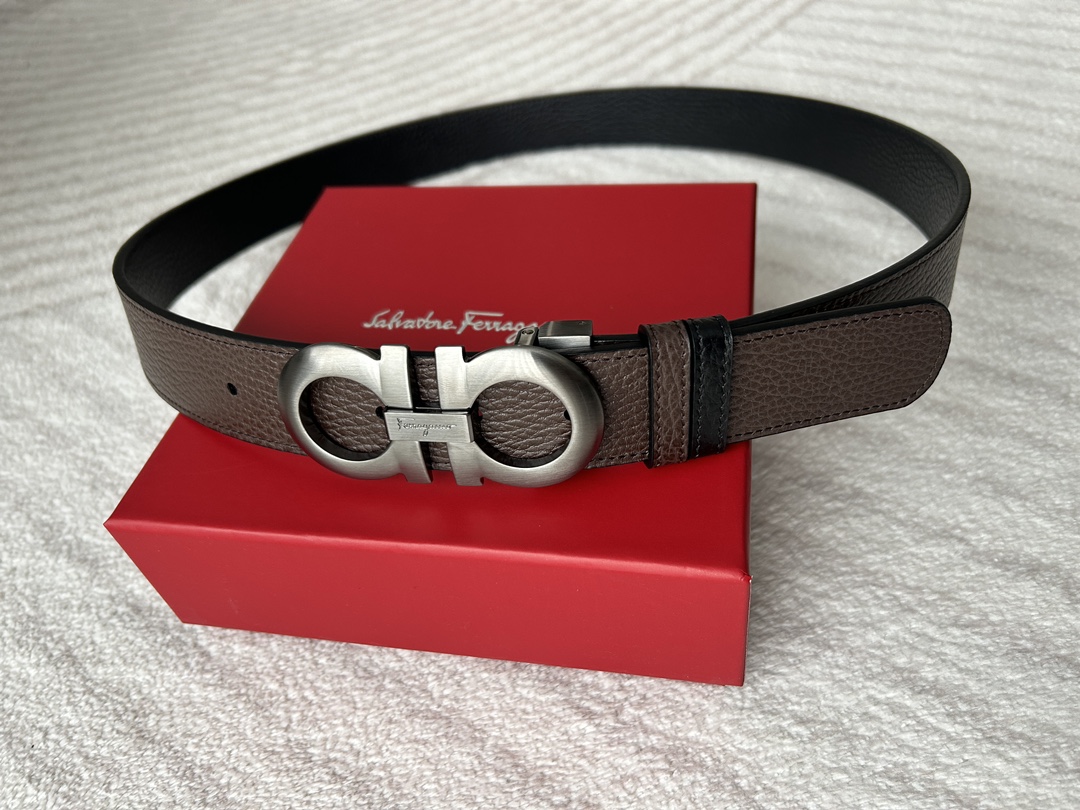 Salvatore Ferragamo Male Basic Belt Cow Leather Adjustable M