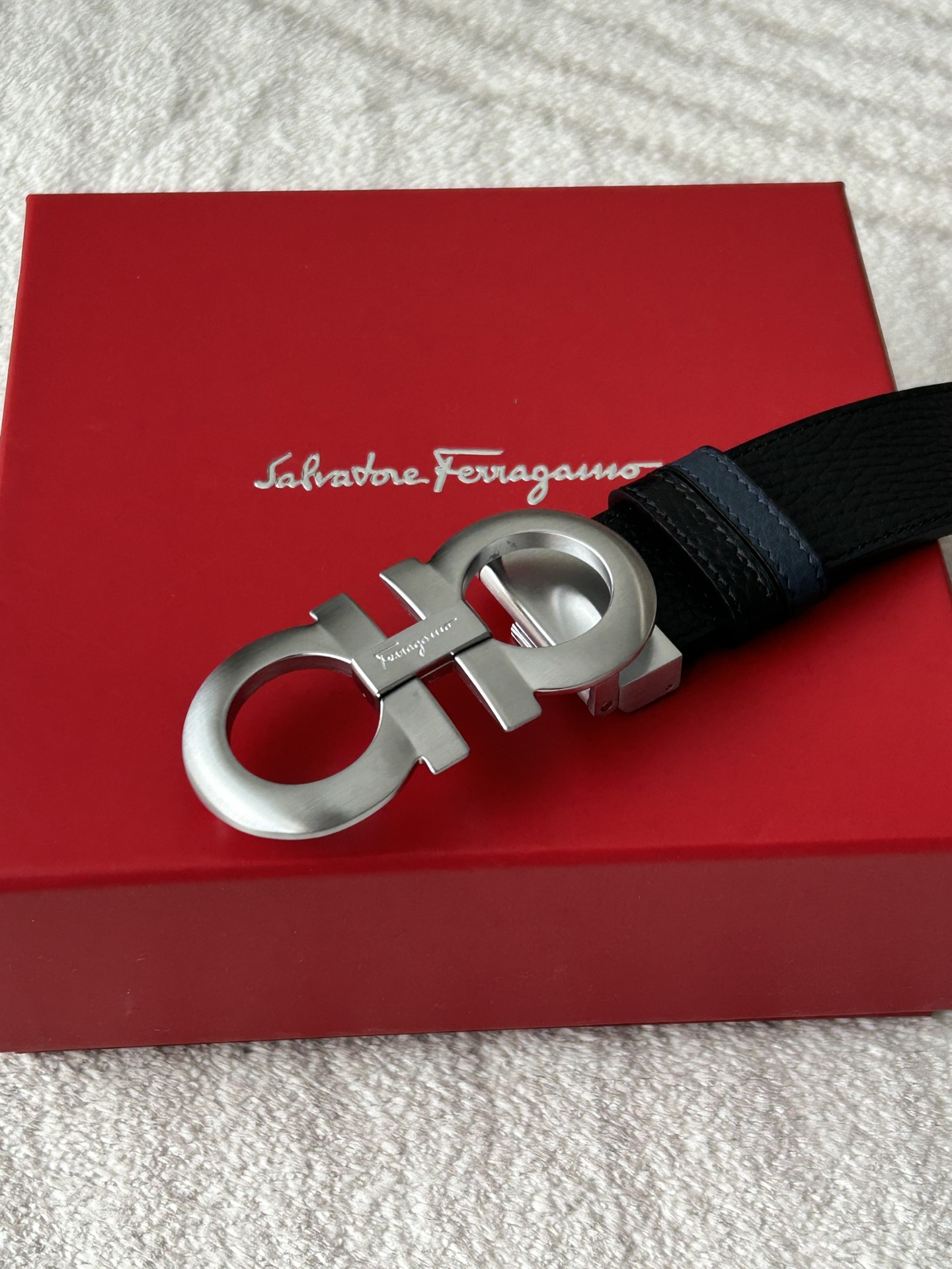 Salvatore Ferragamo Male Basic Belt Cow Leather Adjustable M
