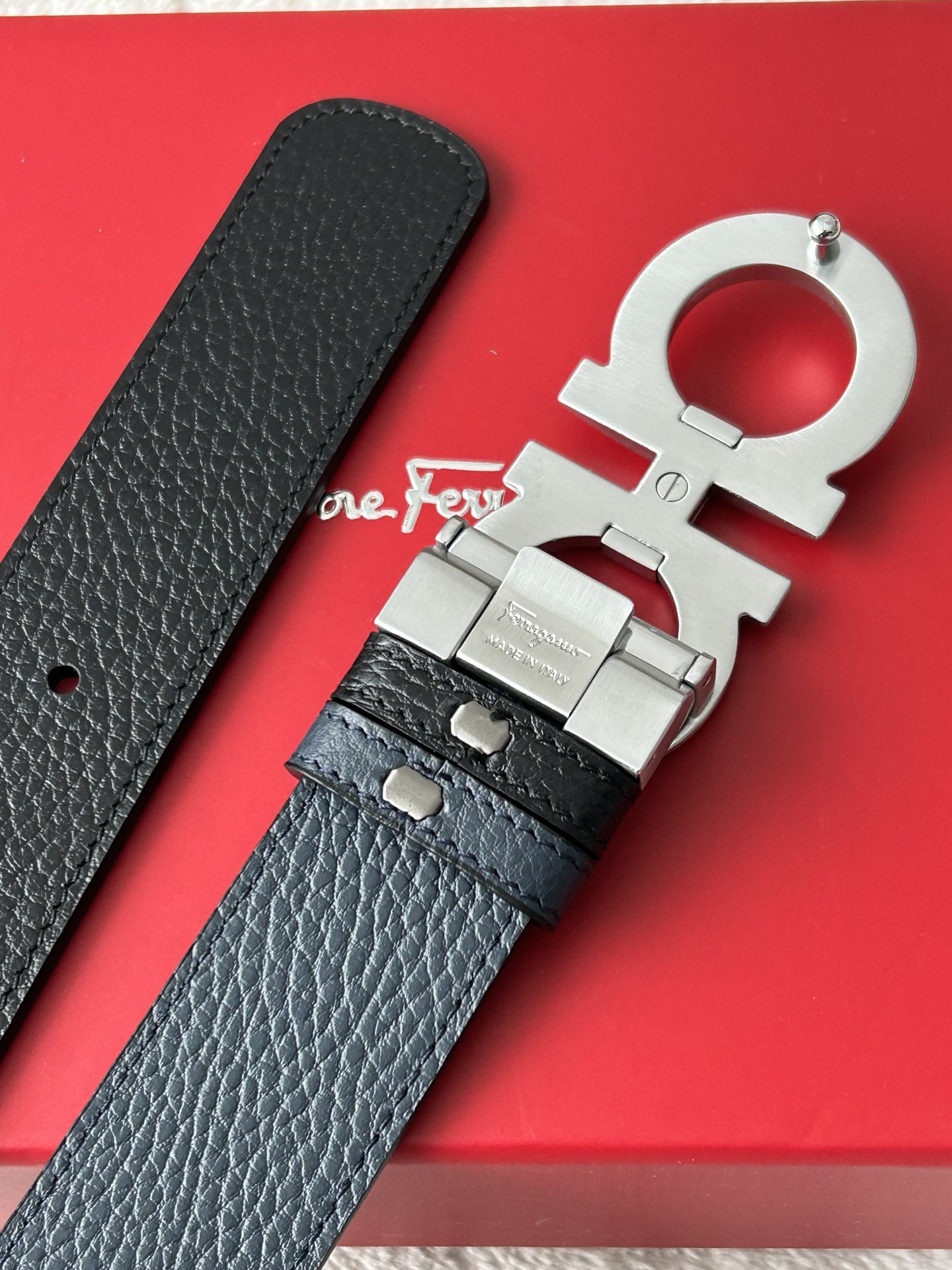 Salvatore Ferragamo Male Basic Belt Cow Leather Adjustable M