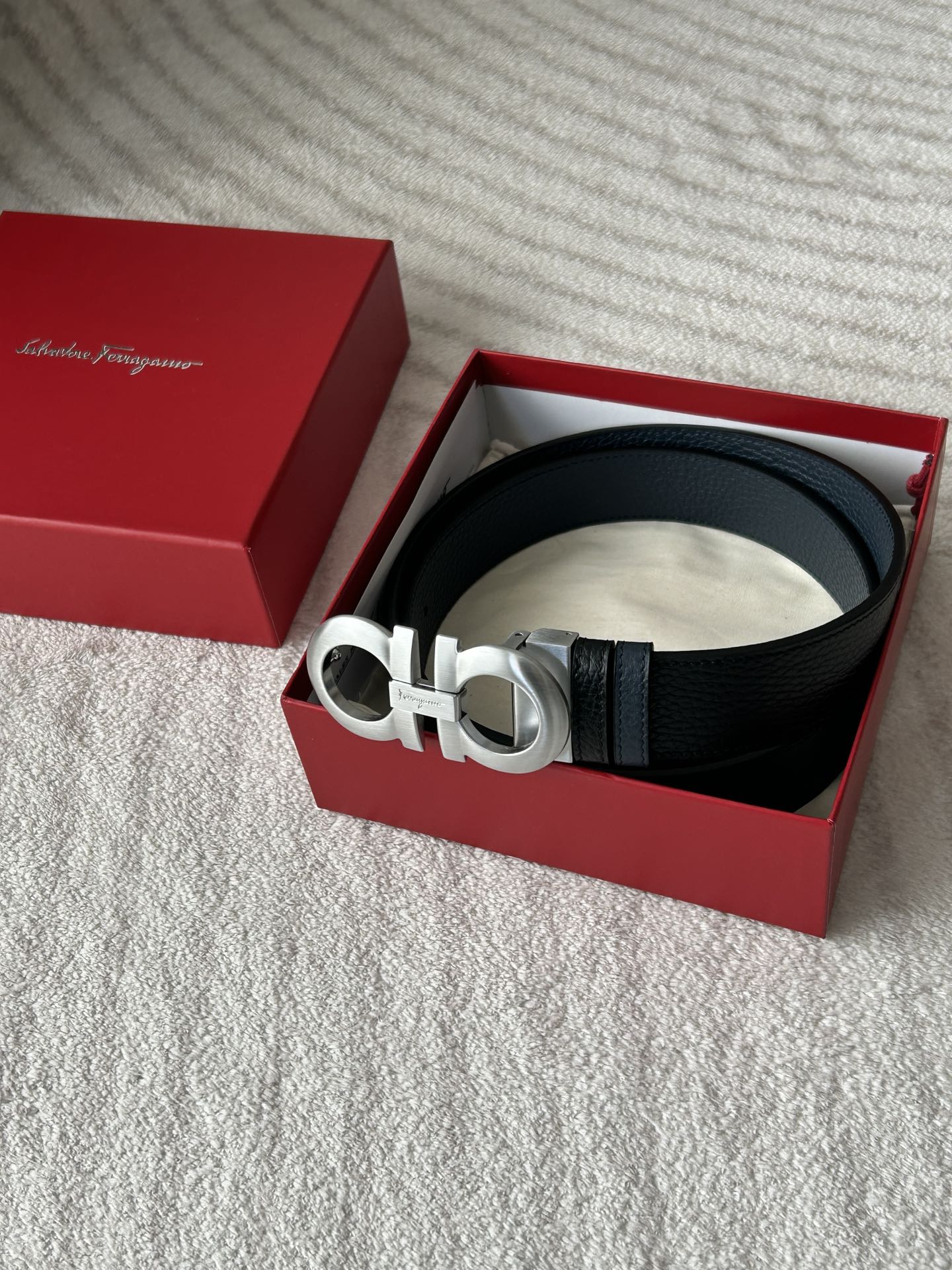 Salvatore Ferragamo Male Basic Belt Cow Leather Adjustable M