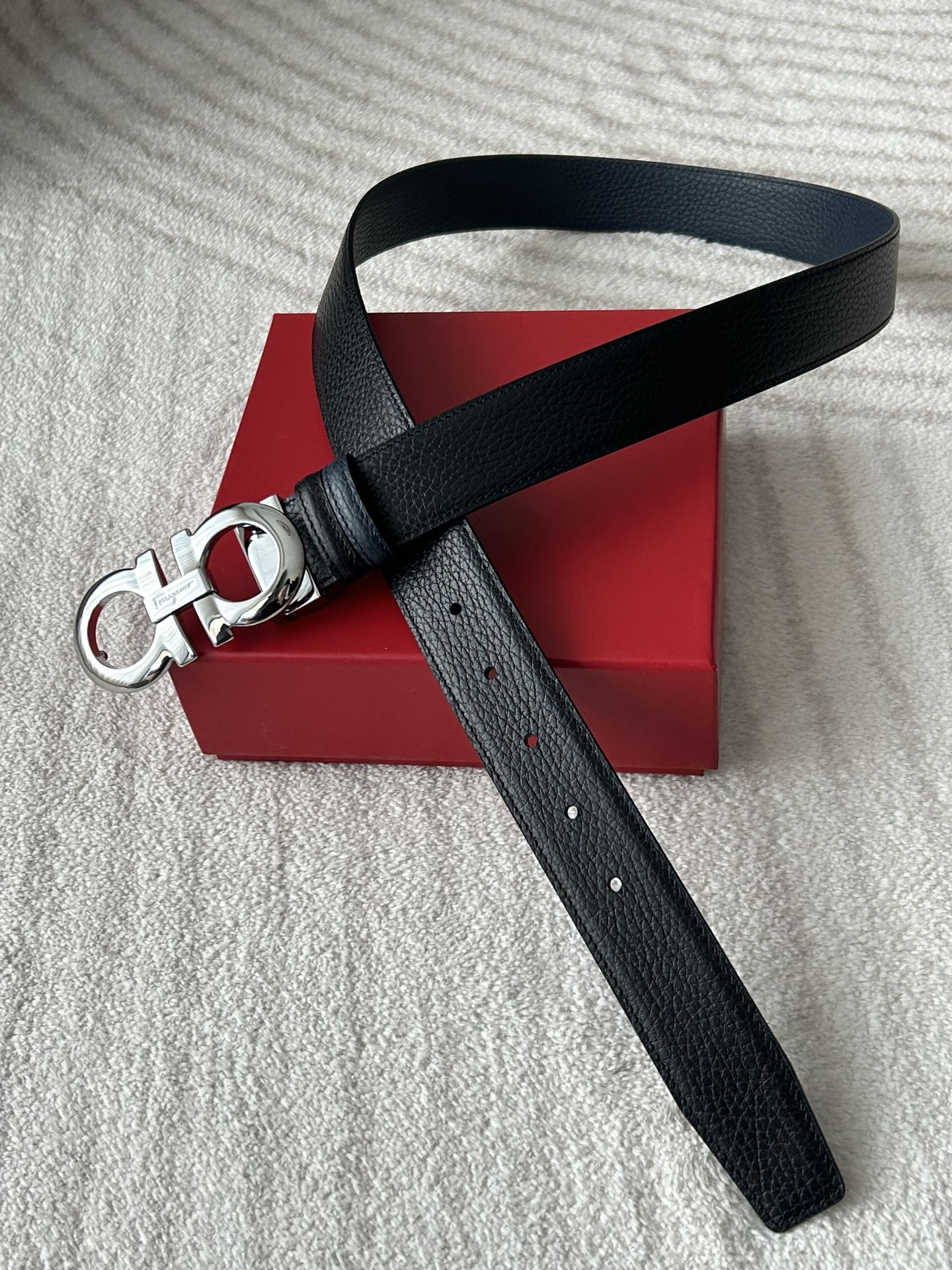 Salvatore Ferragamo Male Basic Belt Cow Leather Adjustable M