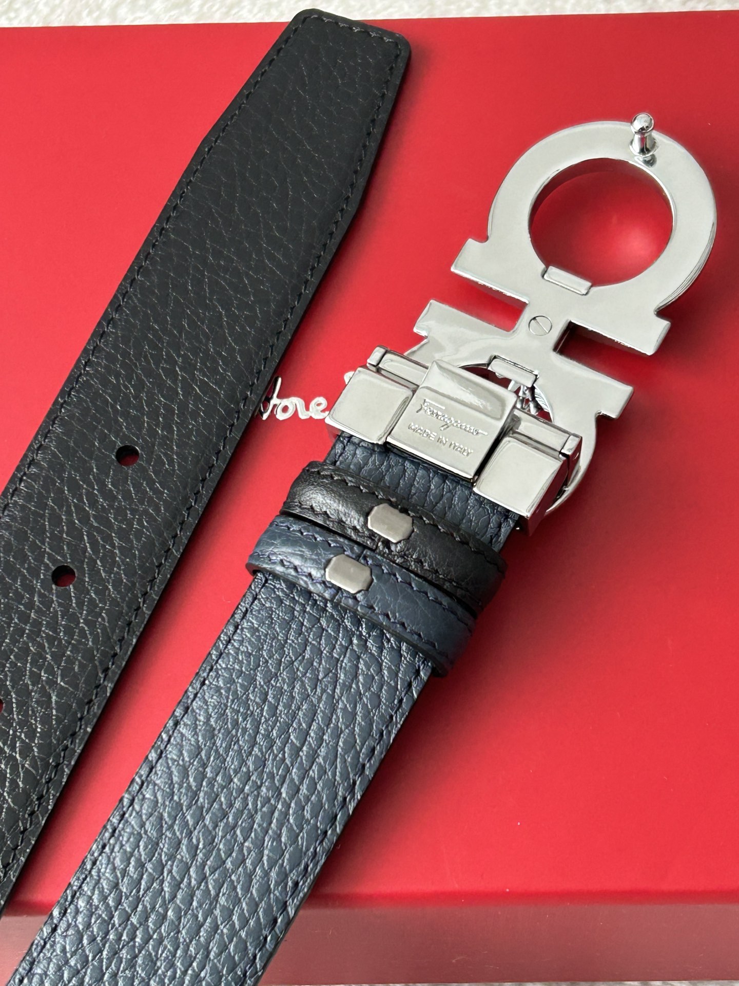 Salvatore Ferragamo Male Basic Belt Cow Leather Adjustable M