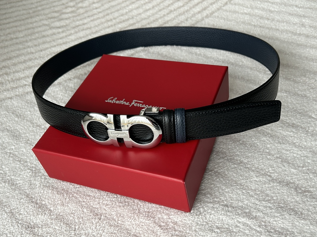 Salvatore Ferragamo Male Basic Belt Cow Leather Adjustable M