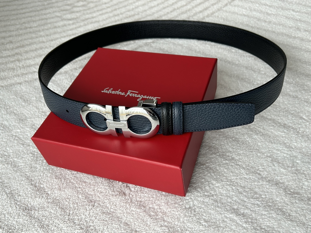 Salvatore Ferragamo Male Basic Belt Cow Leather Adjustable M