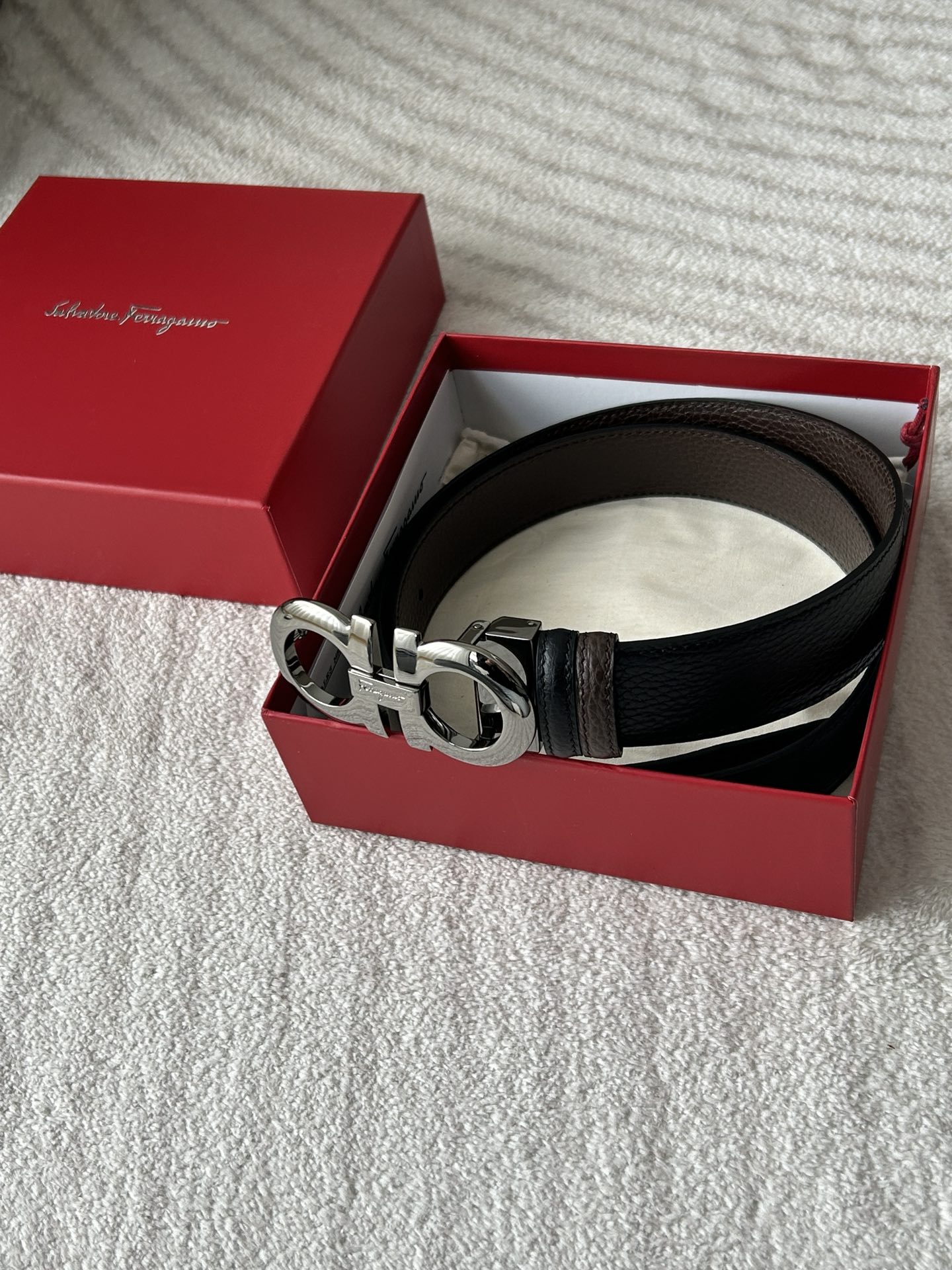 Salvatore Ferragamo Male Basic Belt Cow Leather Adjustable M