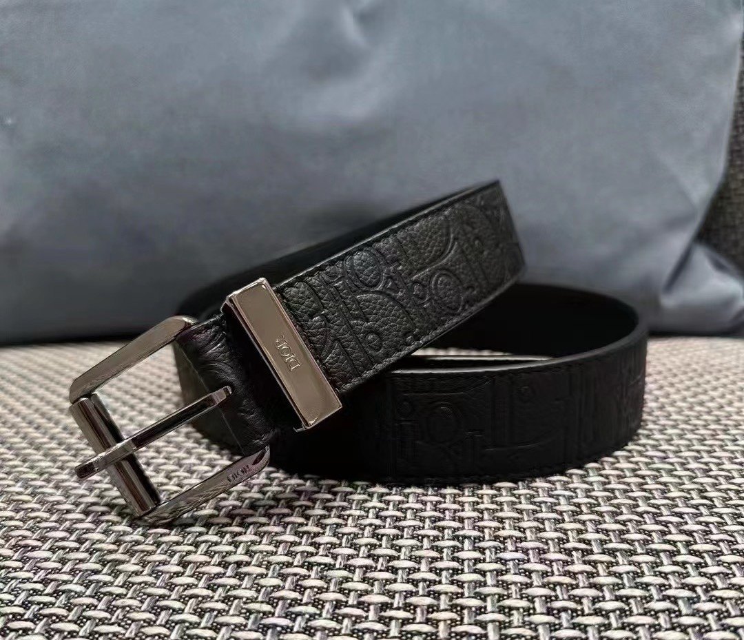 Dior Male Basic Belt Cow Leather Black