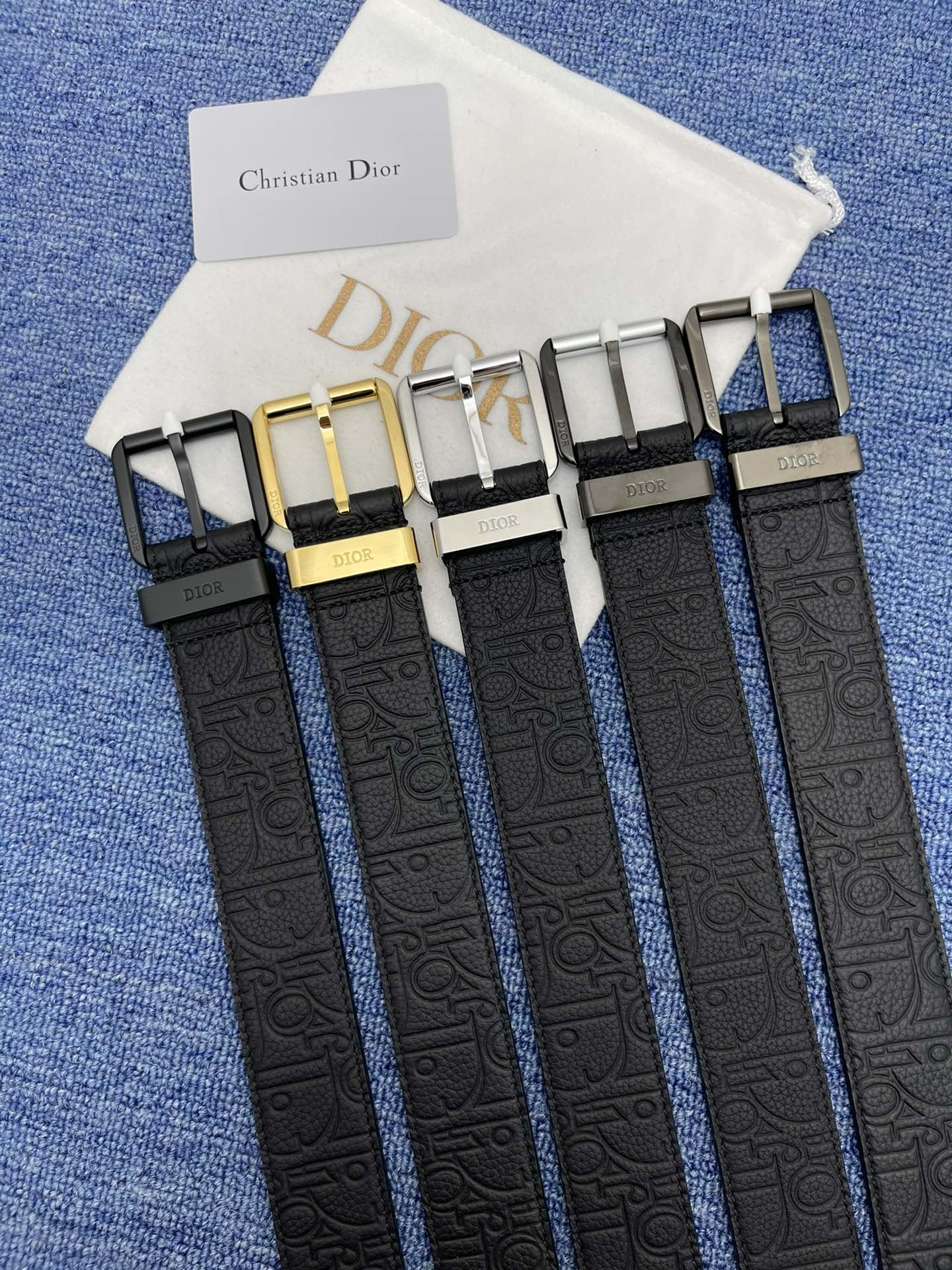 Dior Basic Belt Cow Leather Black Adjustable L