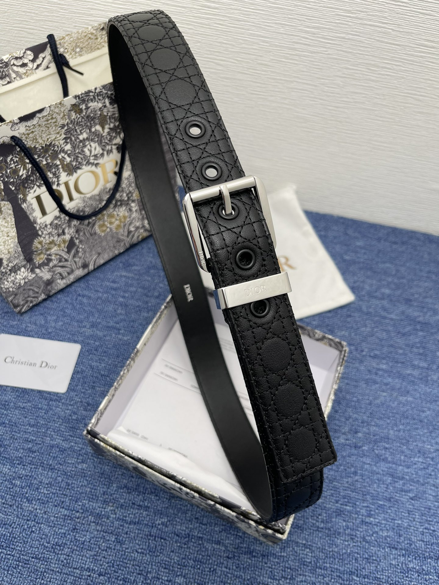 Dior Pin Buckle Belt Black Adjustable M