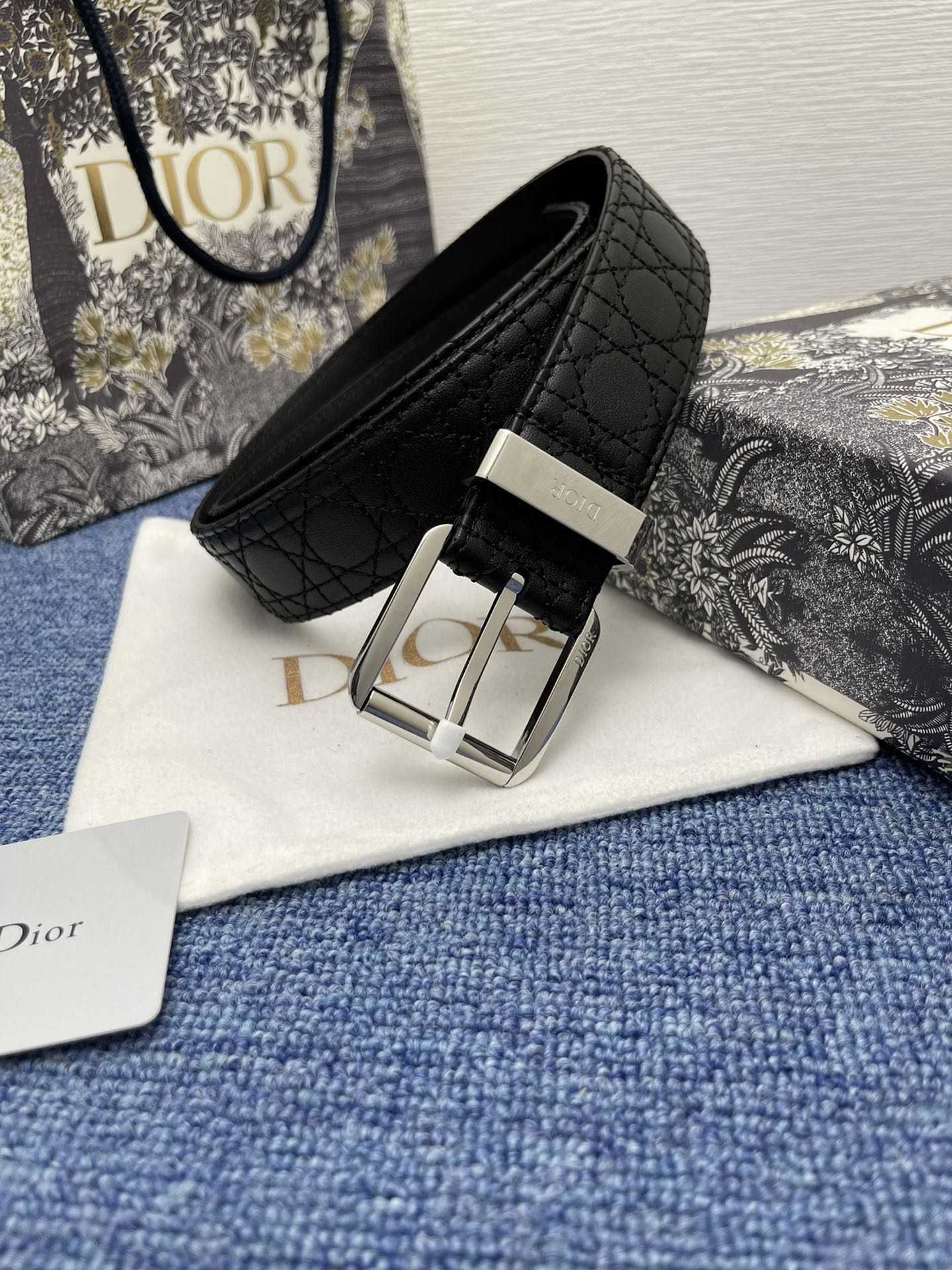 Dior Pin Buckle Belt Black Adjustable M