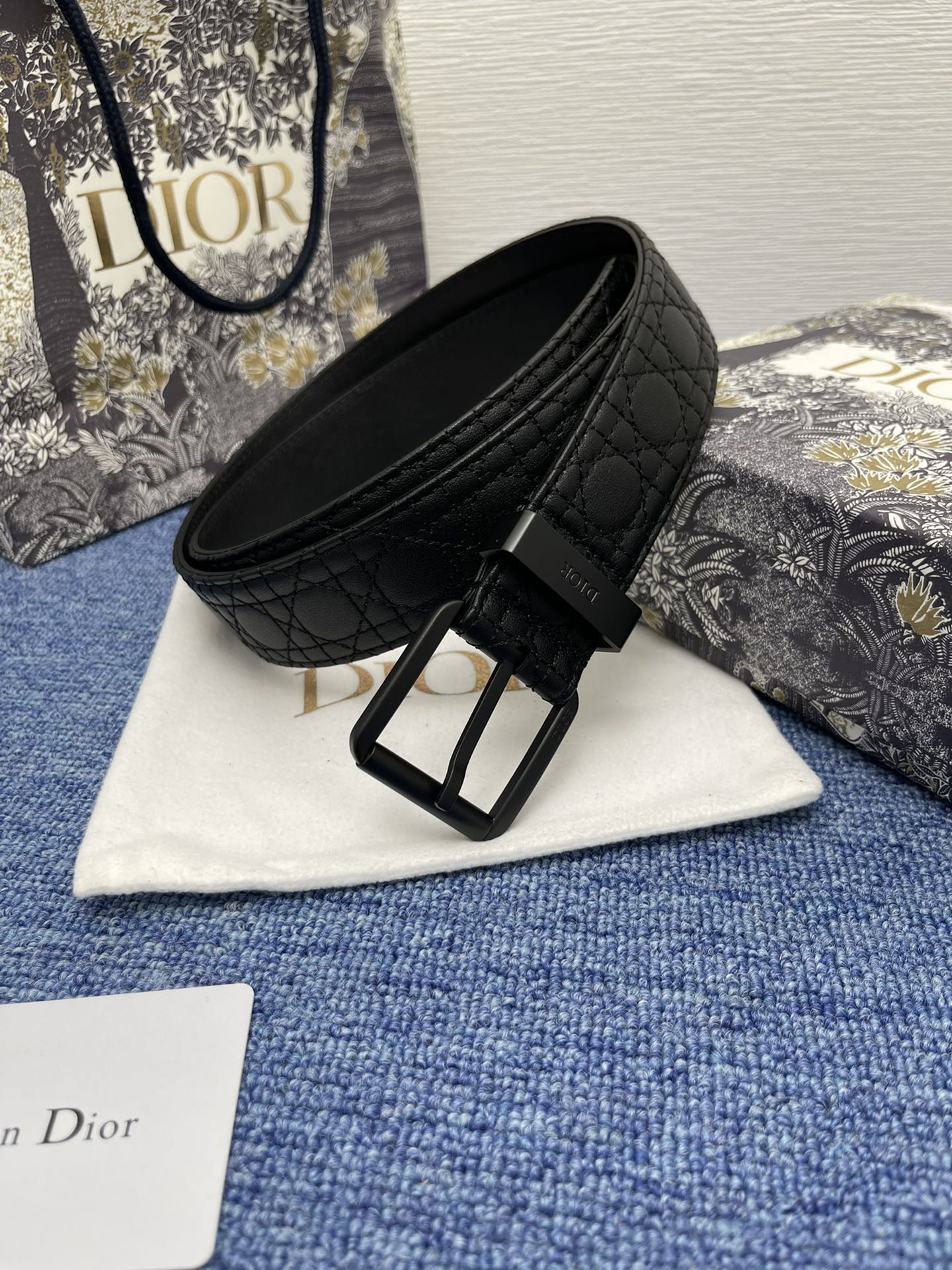 Dior Pin Buckle Belt Black Adjustable M