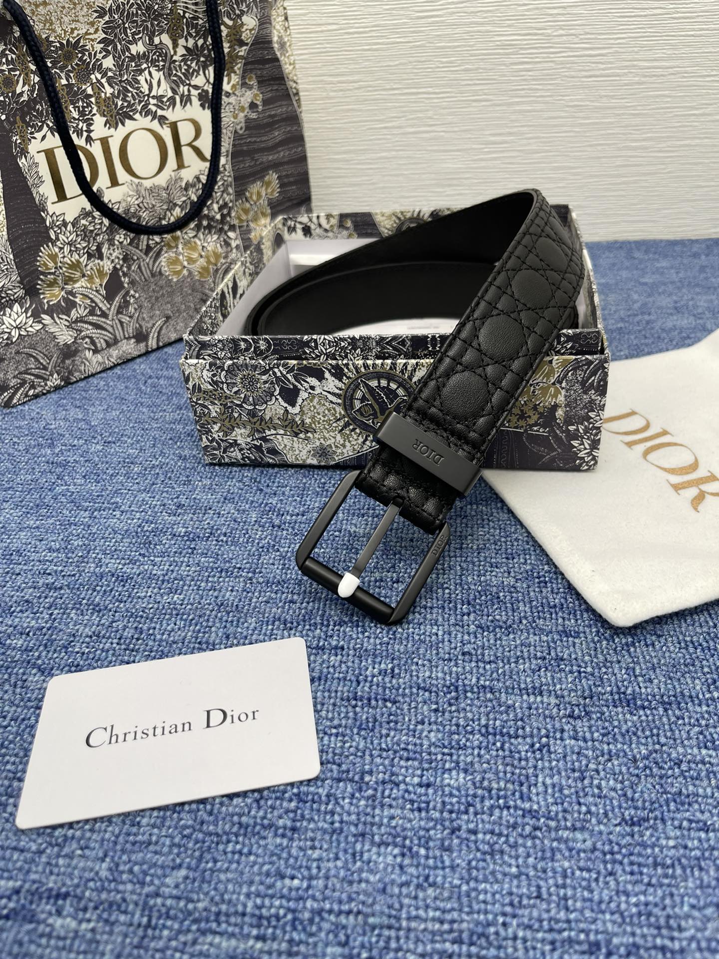 Dior Pin Buckle Belt Black Adjustable M