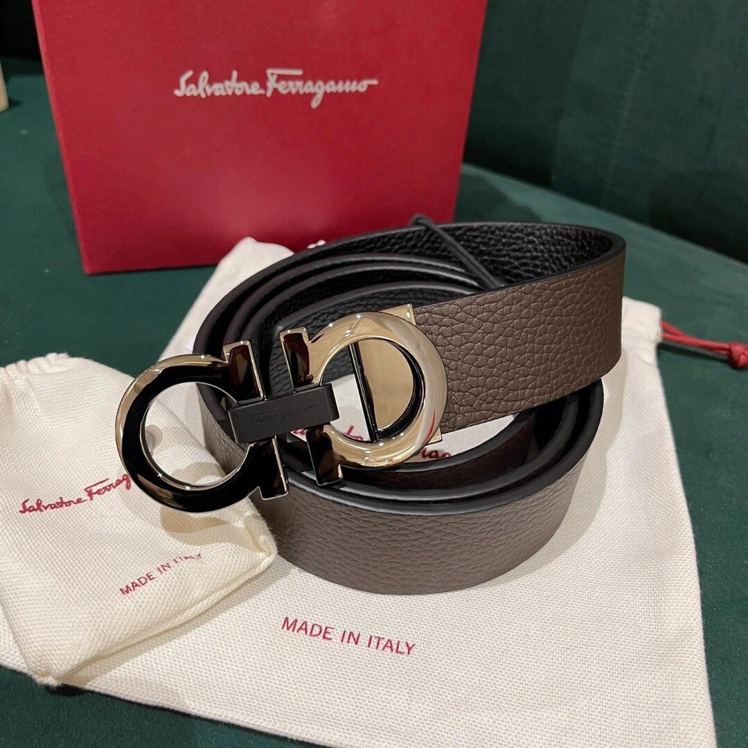 Salvatore Ferragamo Male Leather Belt 74cm-76cm-80cm-84cm-87cm-90cm-94cm-98cm-100cm