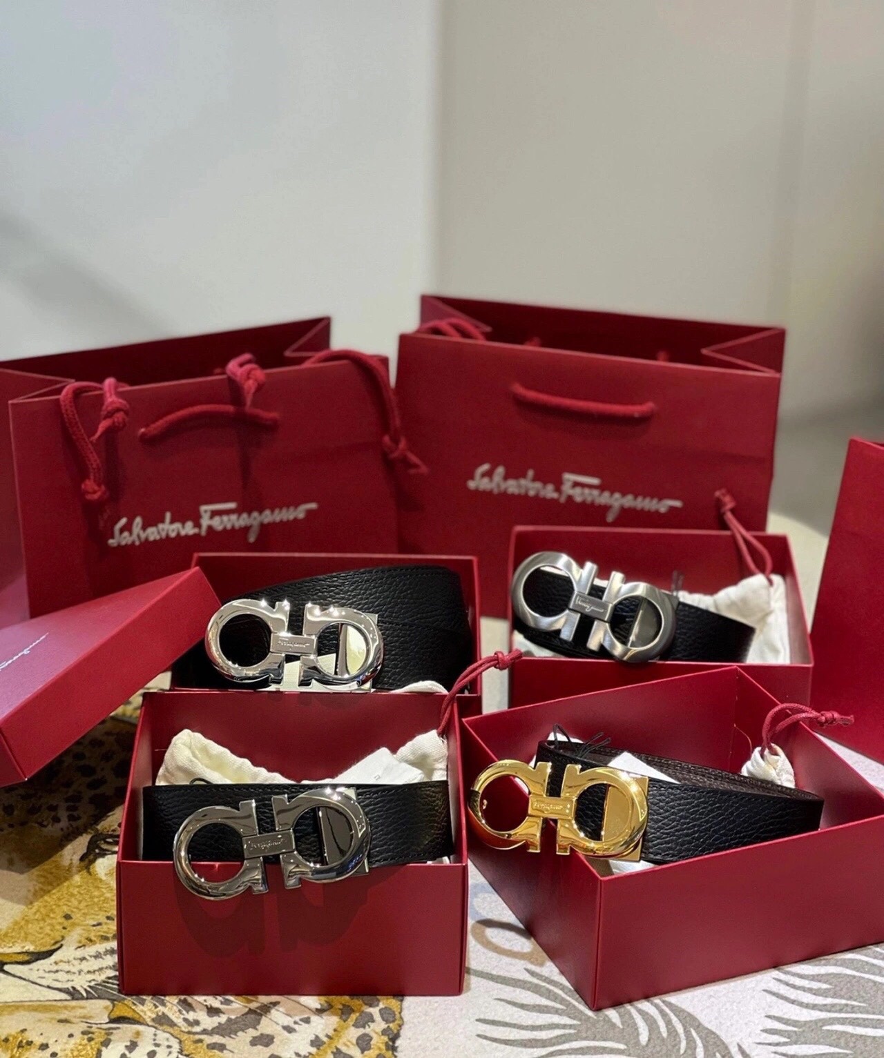 Salvatore Ferragamo Male Leather Belt 74cm-76cm-80cm-84cm-87cm-90cm-94cm-98cm-100cm