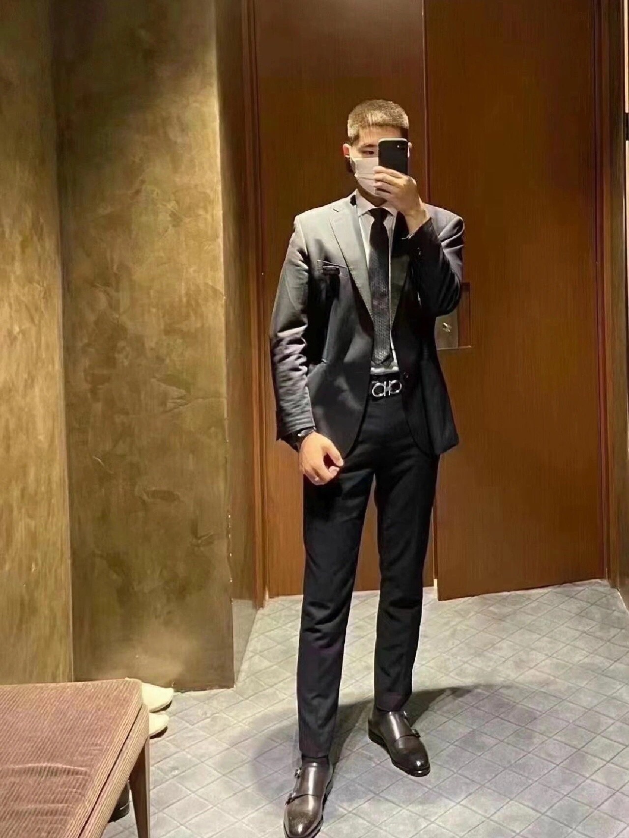 Salvatore Ferragamo Male Leather Belt 74cm-76cm-80cm-84cm-87cm-90cm-94cm-98cm-100cm