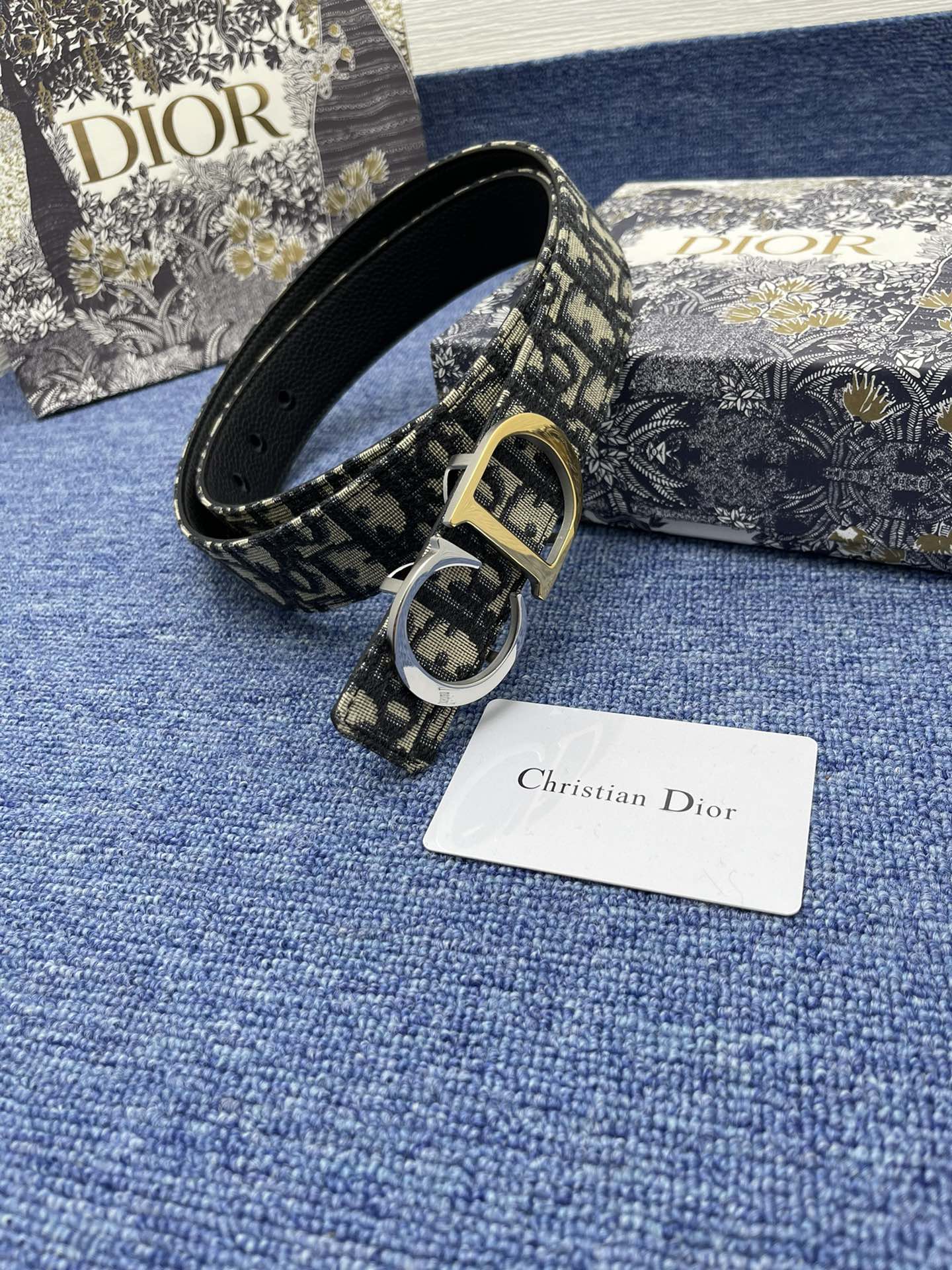 Dior Basic Belt Cow Leather Black Adjustable S-m