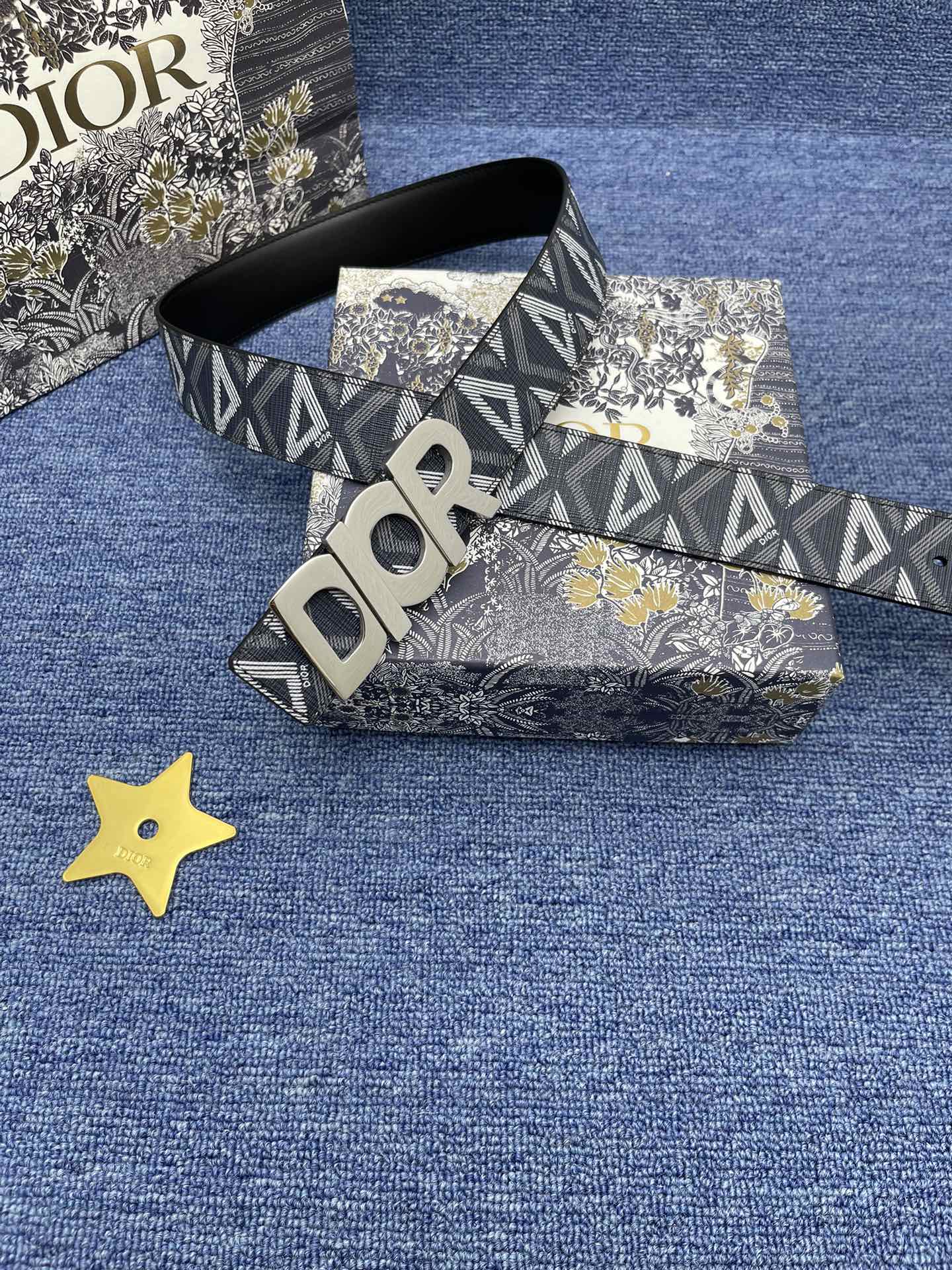 Dior Basic Belt Cow Leather Black Adjustable S-m