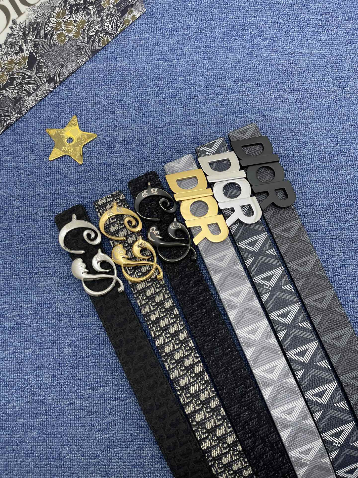 Dior Basic Belt Cow Leather Black Adjustable S-m