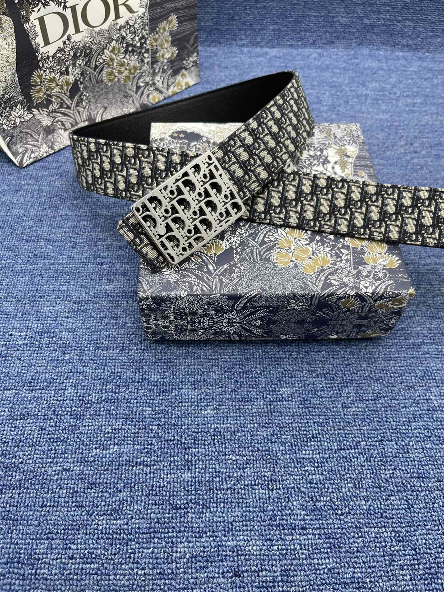 Dior Basic Belt Cow Leather Black Adjustable S-m