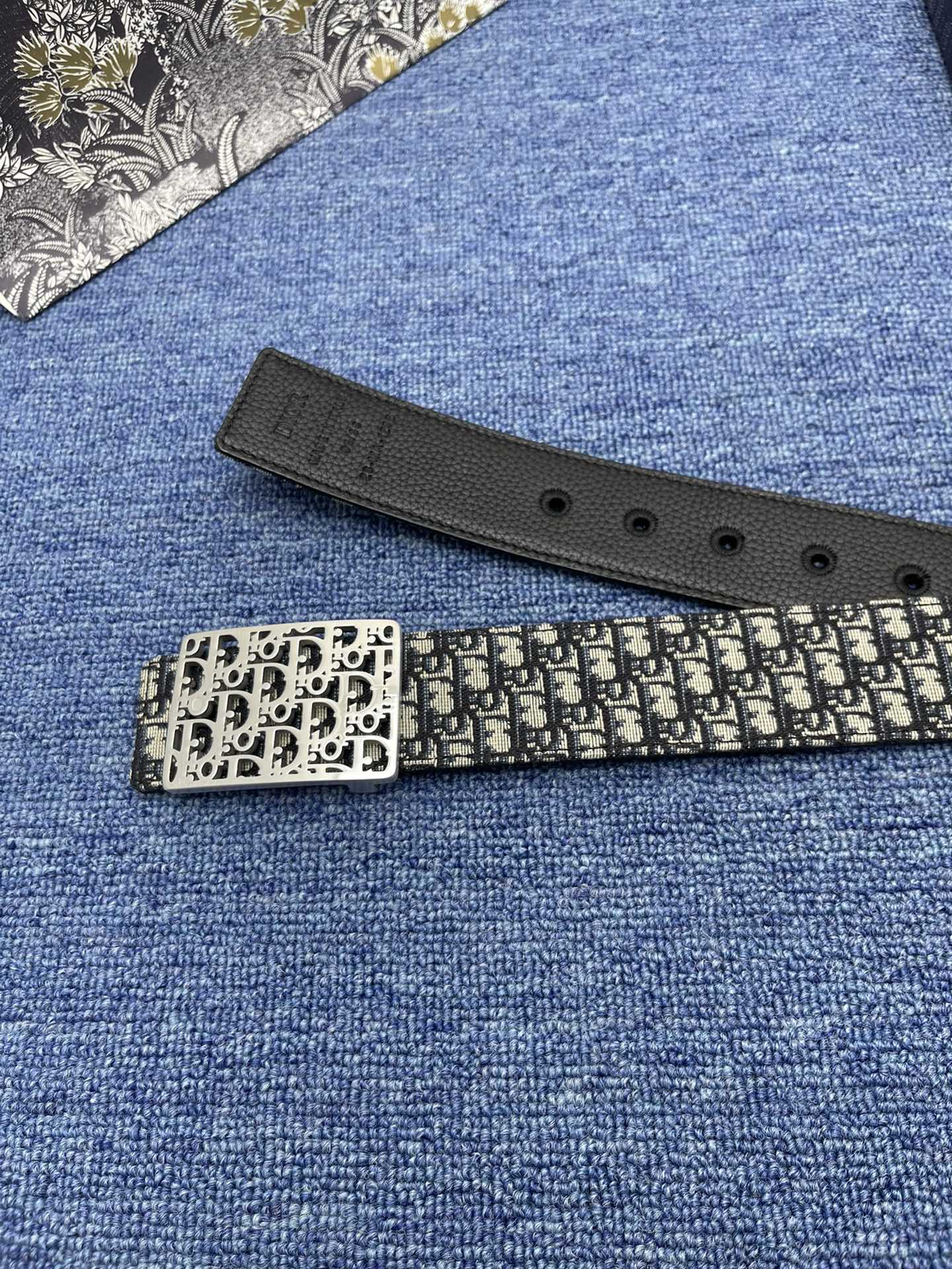 Dior Basic Belt Cow Leather Black Adjustable S-m