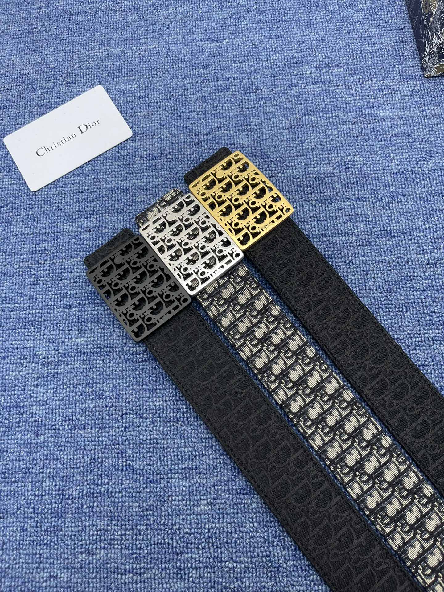 Dior Basic Belt Cow Leather Black Adjustable S-m