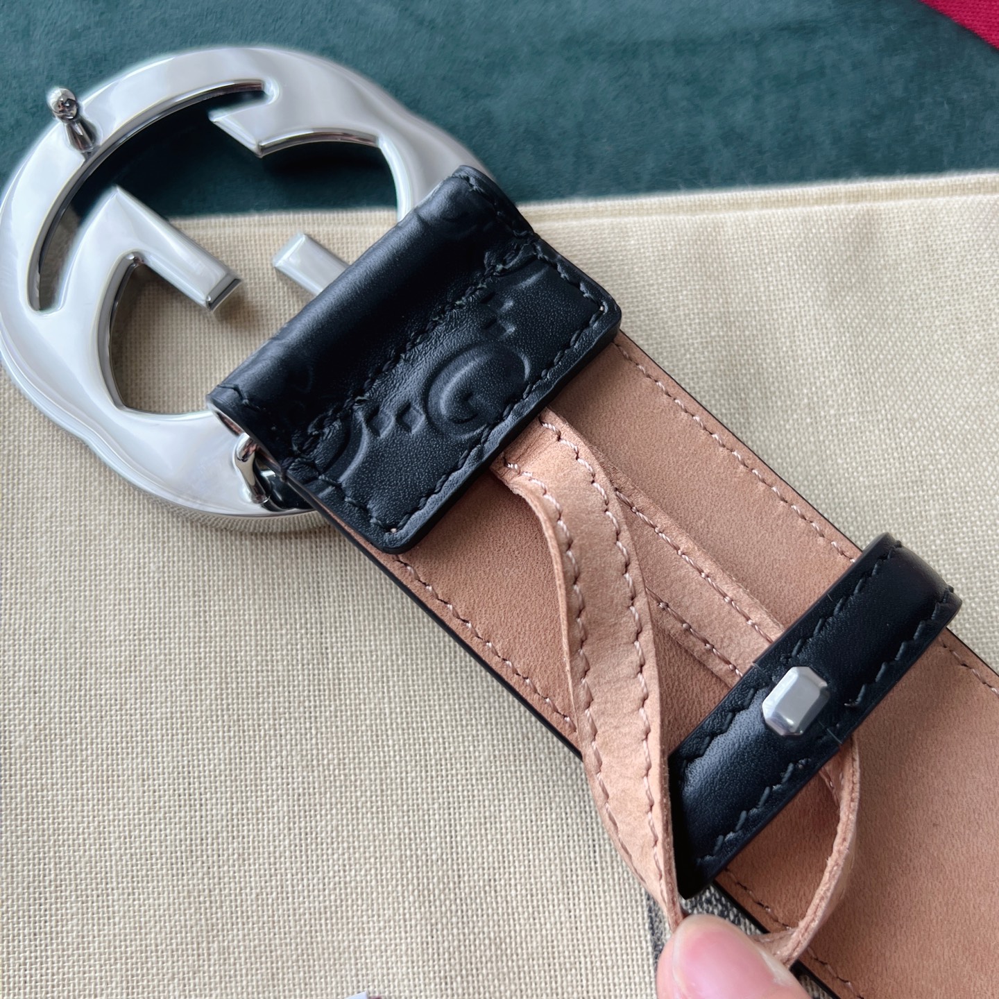 Gucci Basic Belt Cow Leather Black S