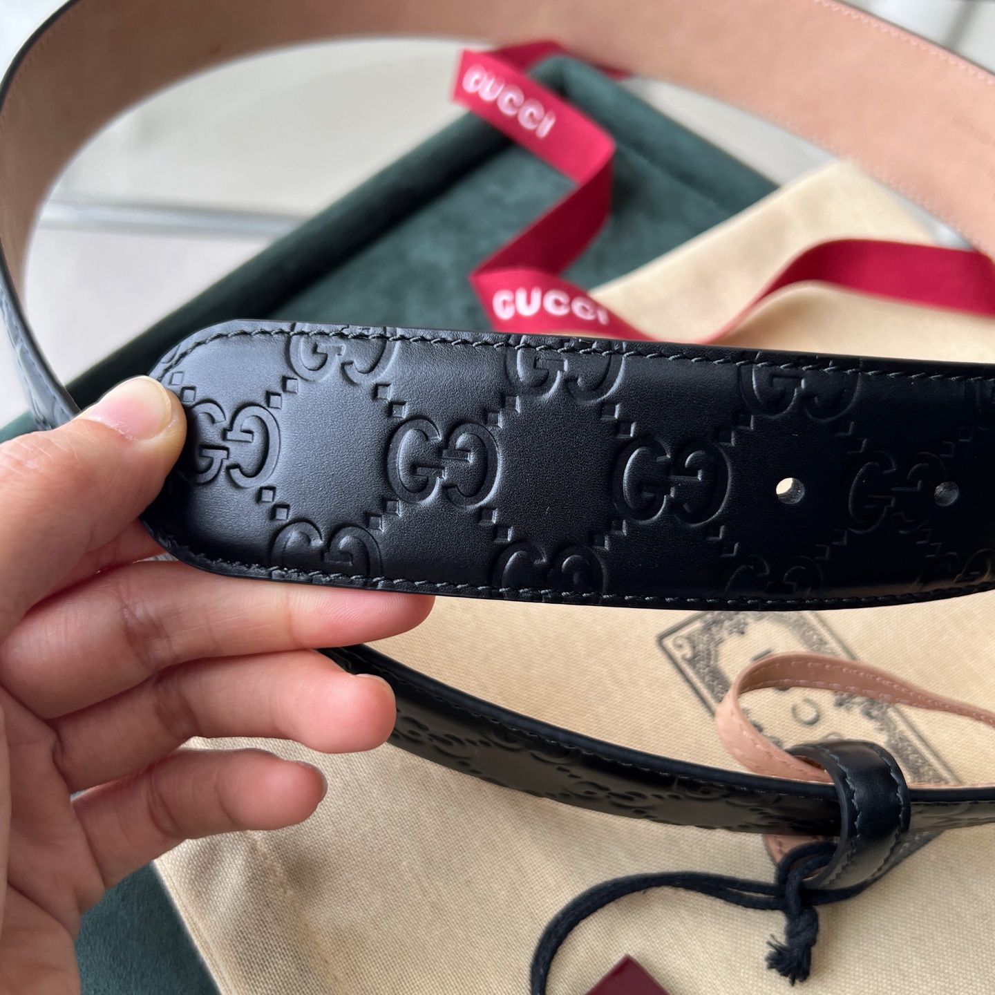 Gucci Basic Belt Cow Leather Black S