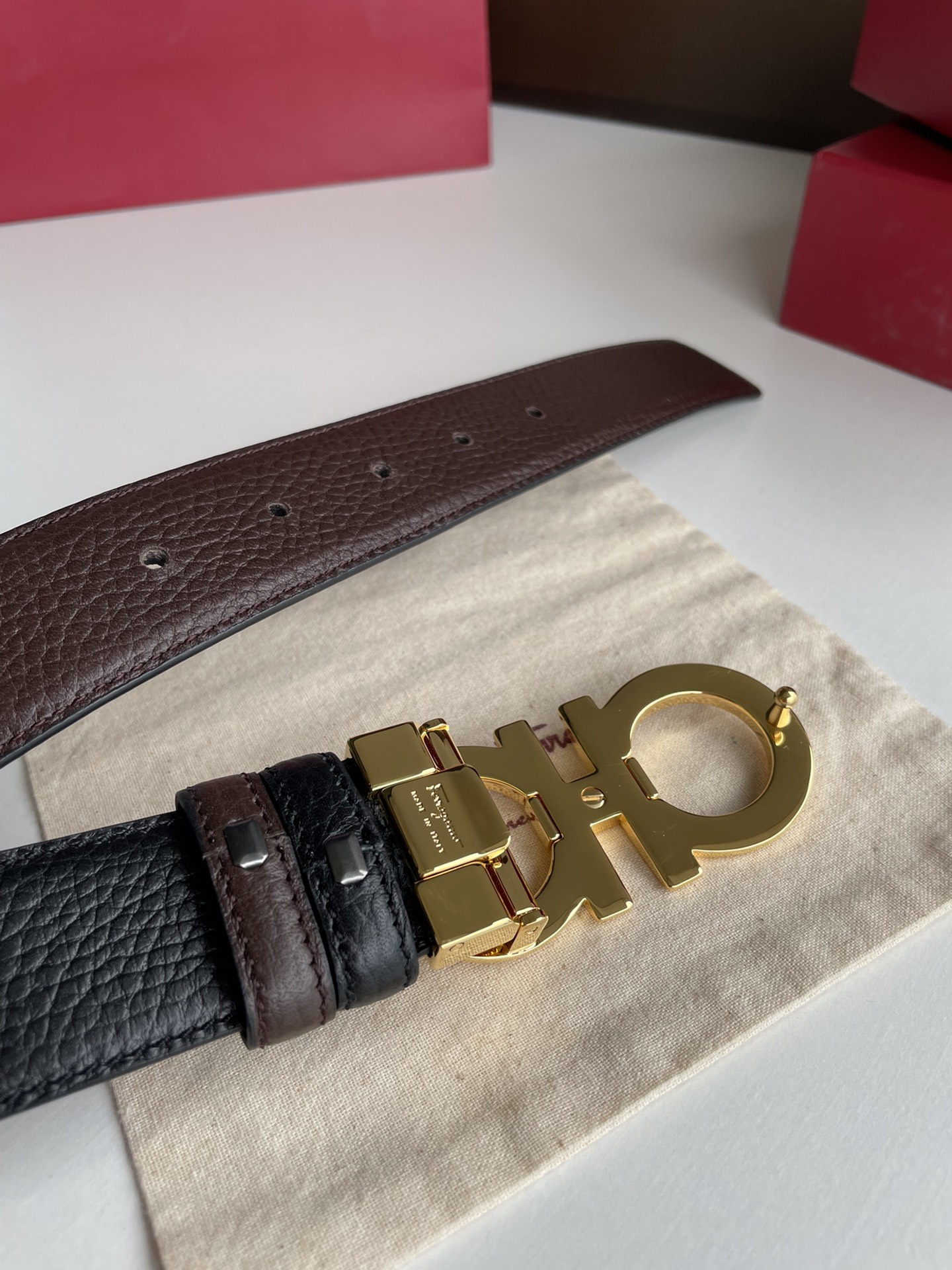 Salvatore Ferragamo Male Basic Belt Top Grain Leather M