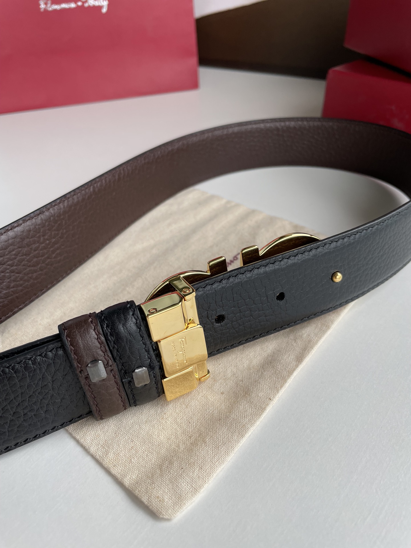 Salvatore Ferragamo Male Basic Belt Top Grain Leather M