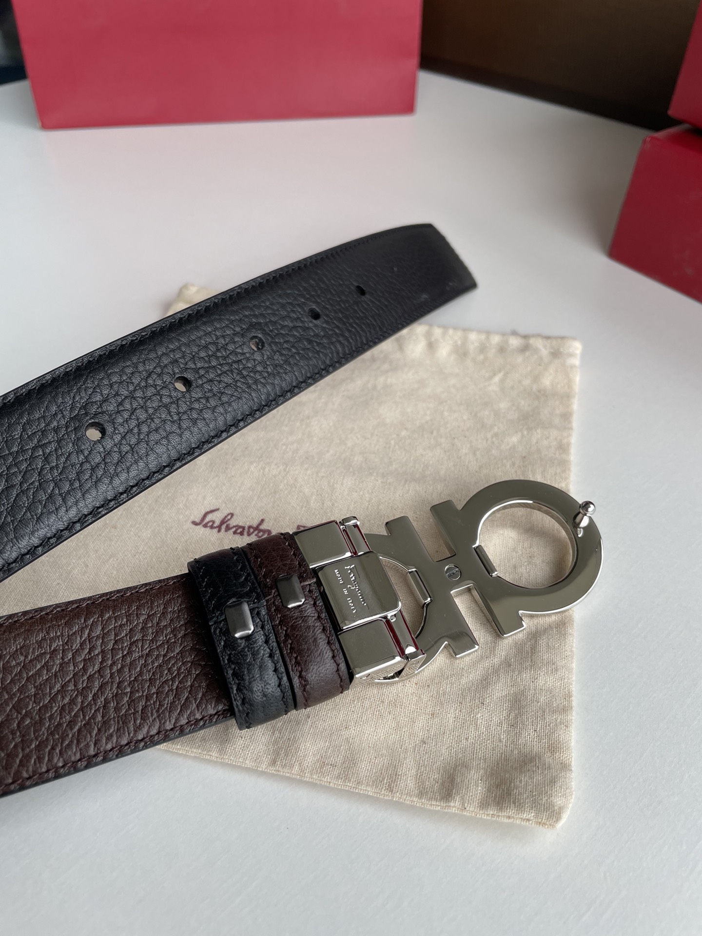 Salvatore Ferragamo Male Basic Belt Top Grain Leather M