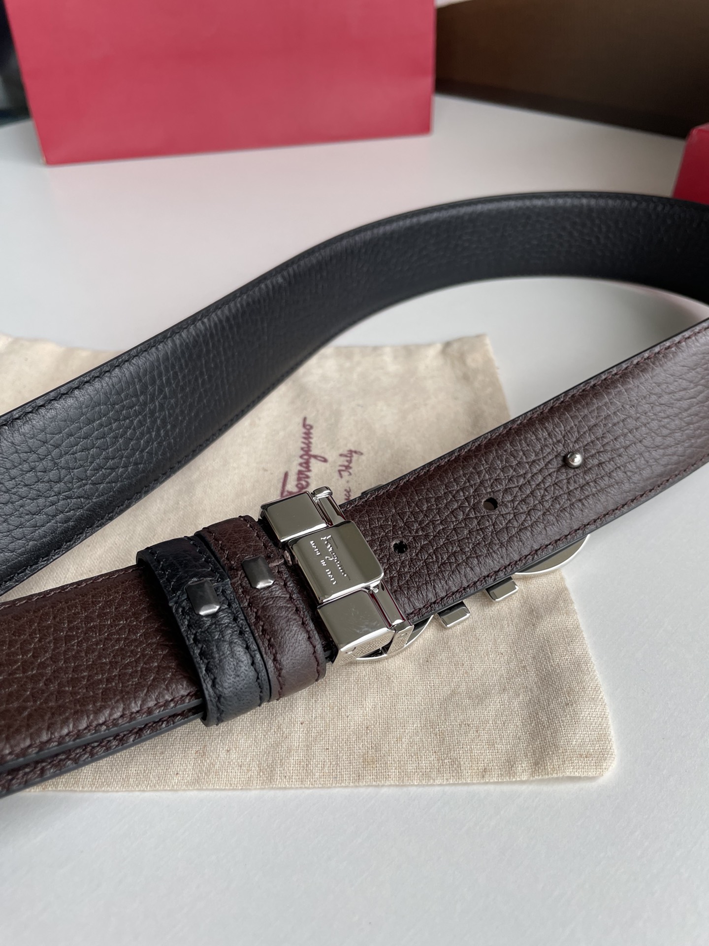 Salvatore Ferragamo Male Basic Belt Top Grain Leather M