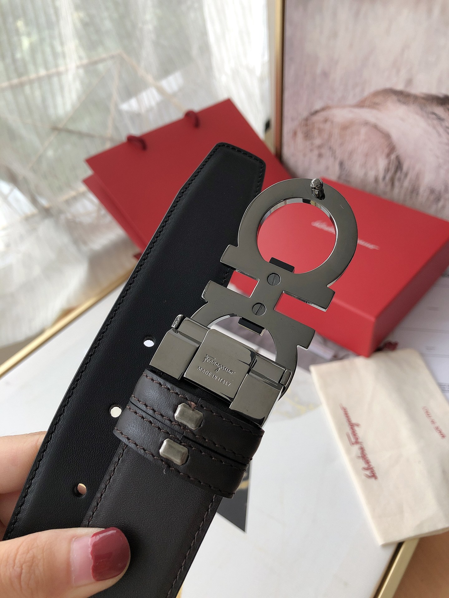 Salvatore Ferragamo Male Leather Belt M