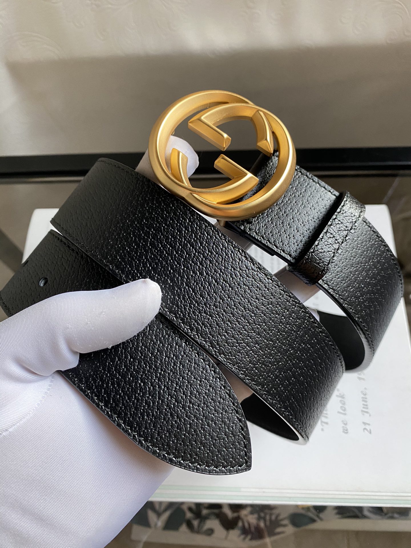Gucci Male Leather Belt Cow Leather