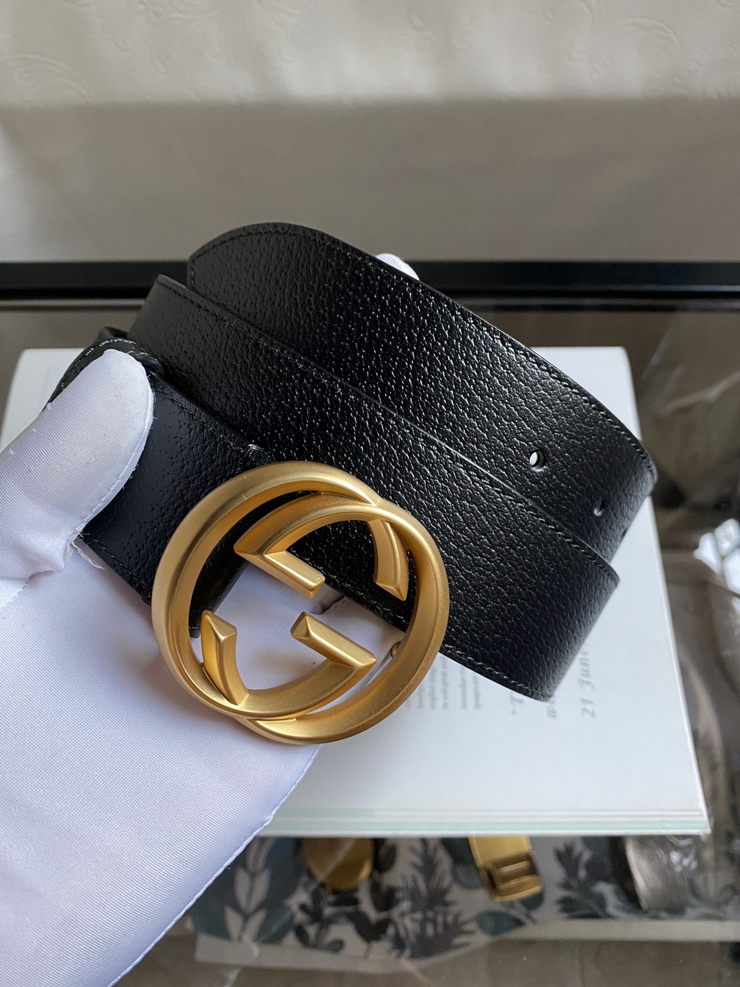 Gucci Male Leather Belt Cow Leather