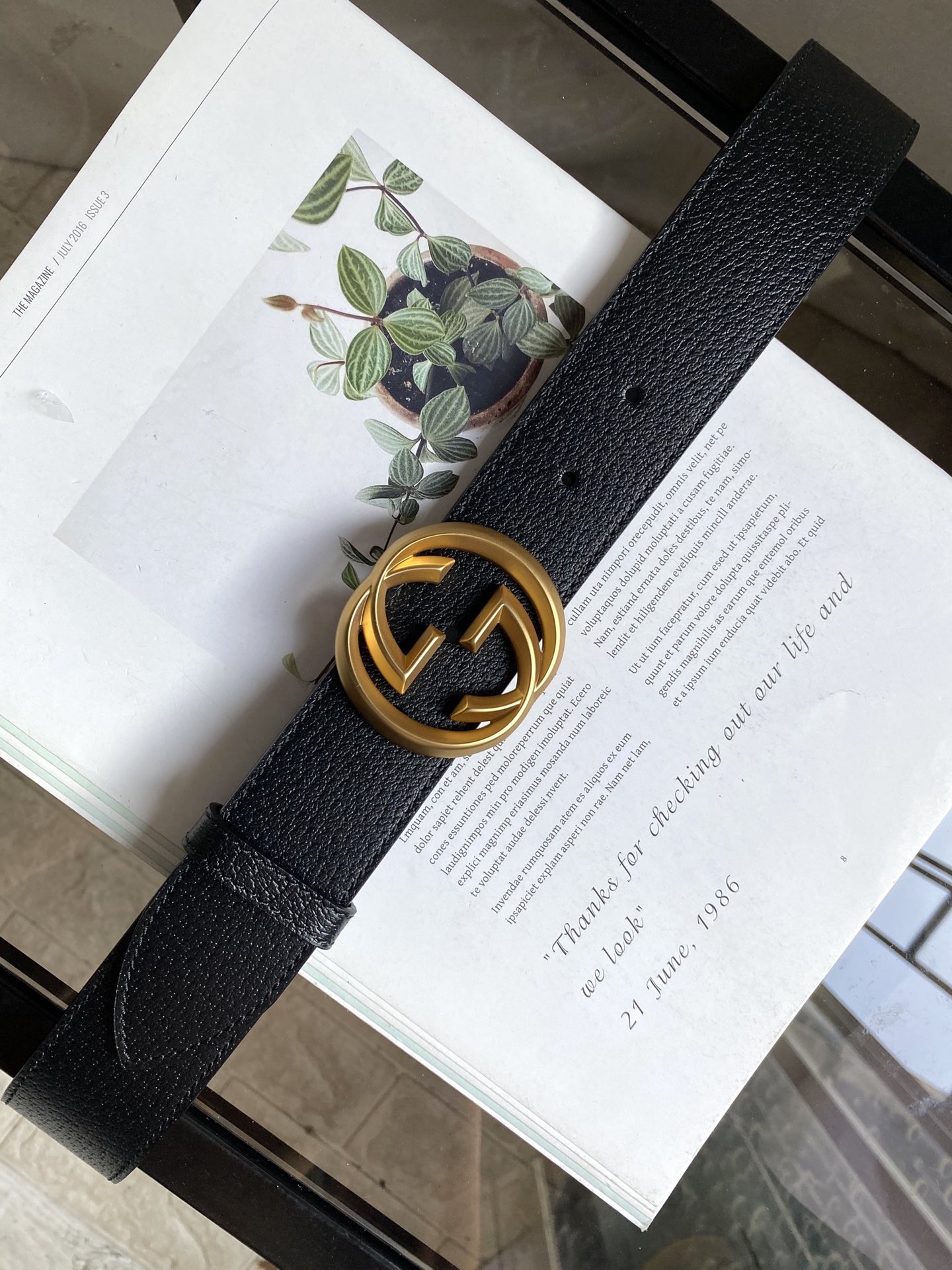 Gucci Male Leather Belt Cow Leather