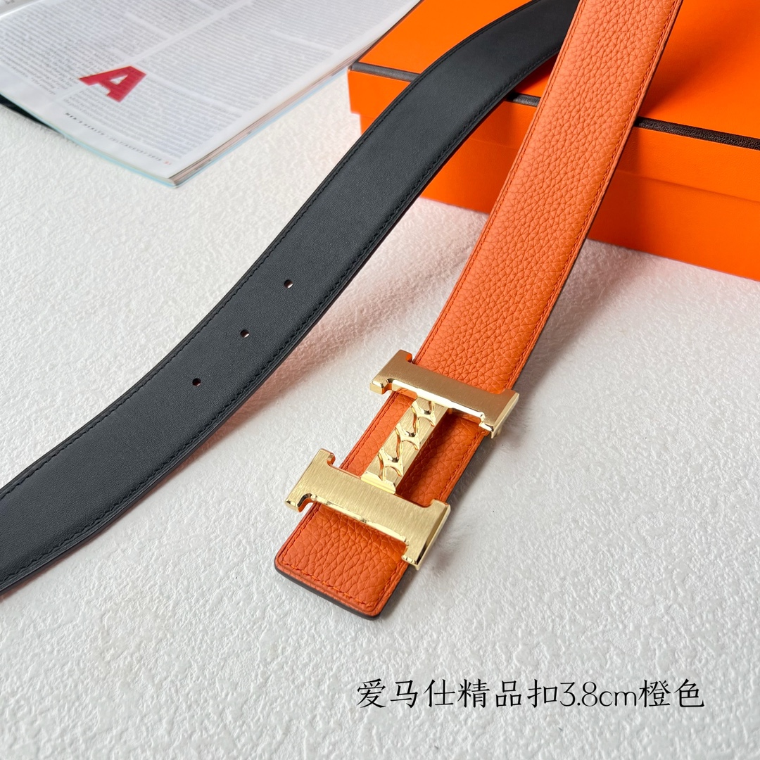 Hermès Male Leather Belt S-m