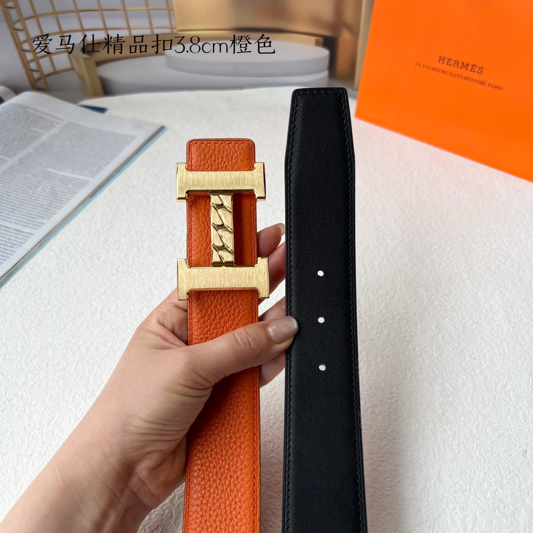 Hermès Male Leather Belt S-m