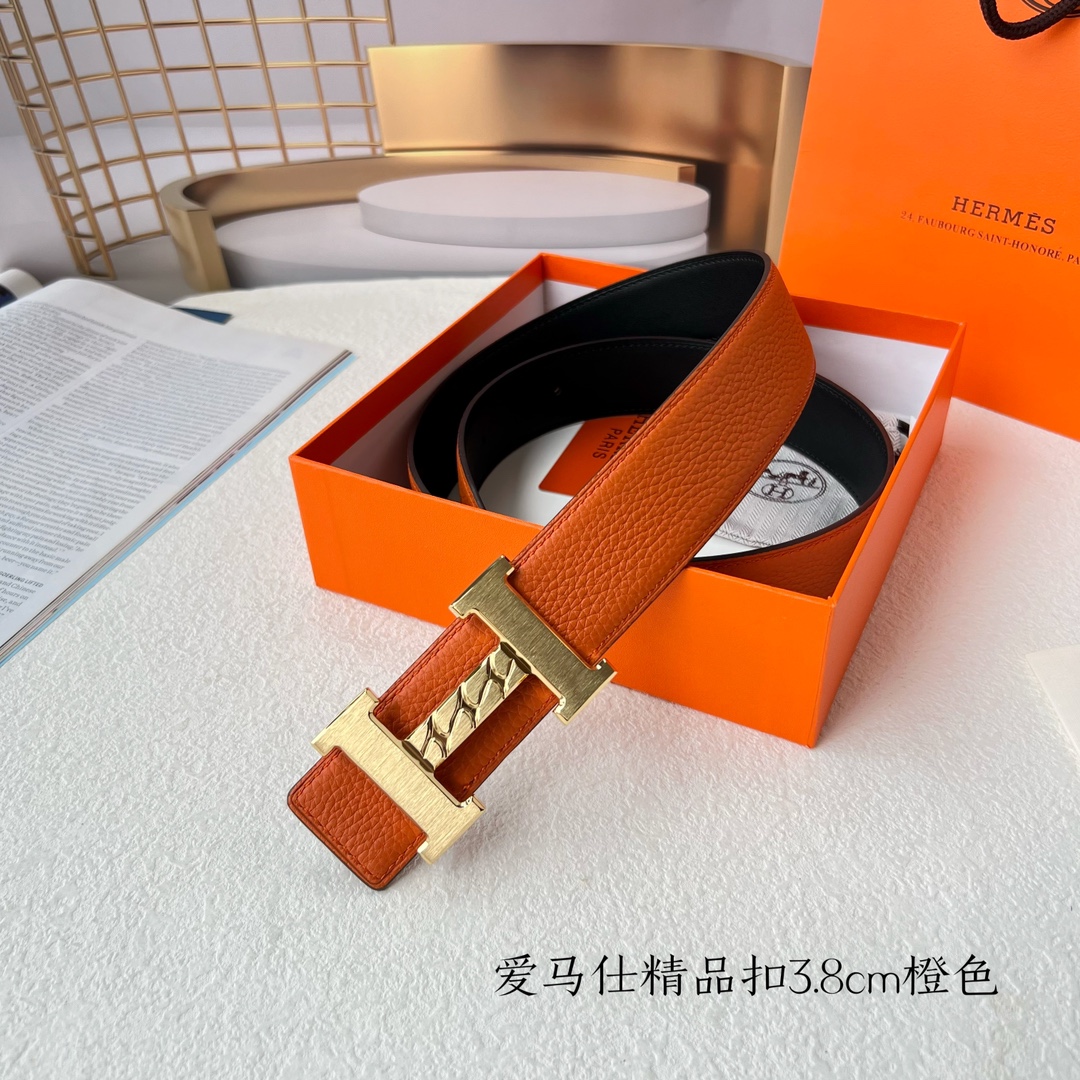 Hermès Male Leather Belt S-m