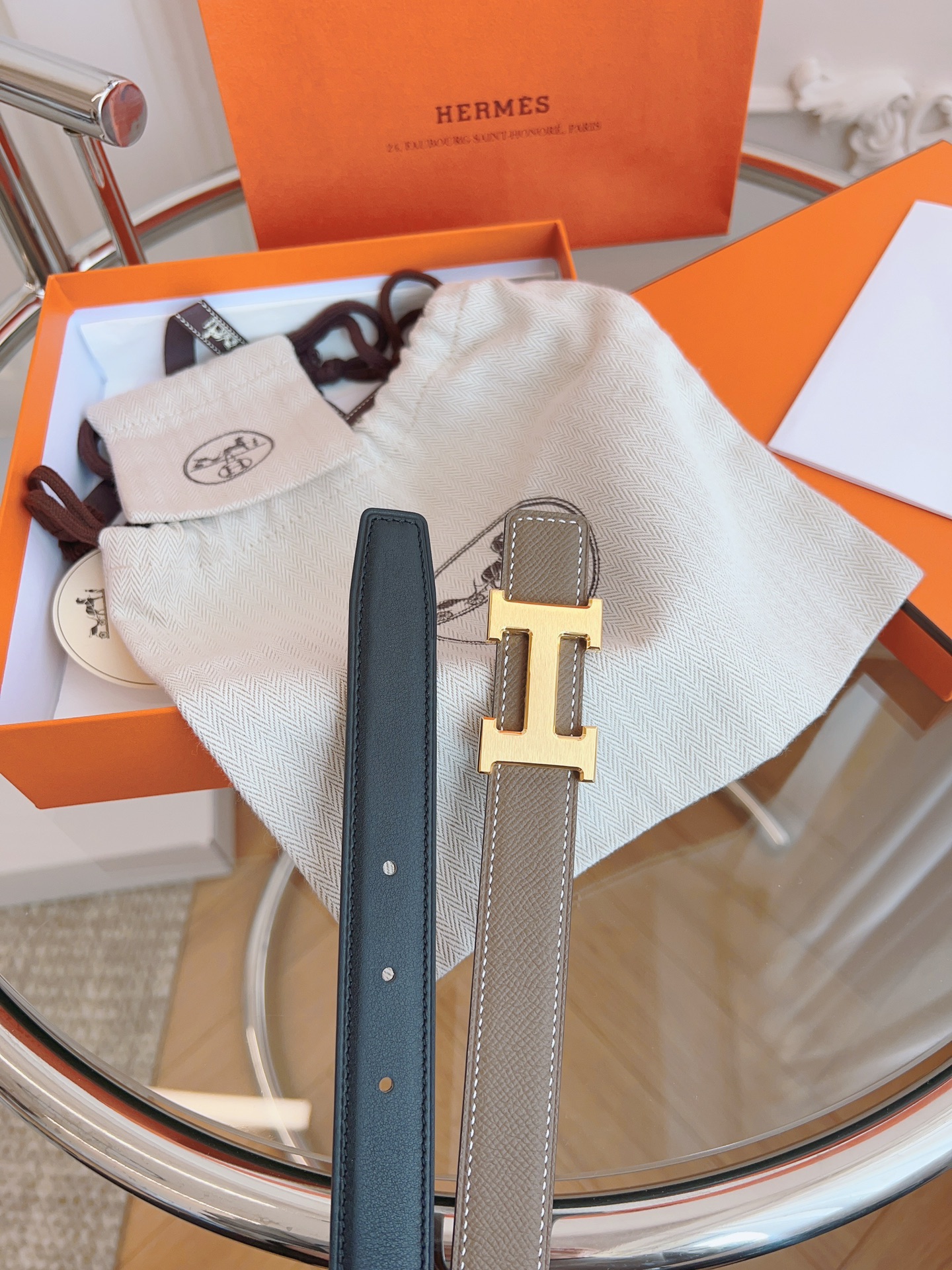 Hermès Female Basic Belt Black S-m