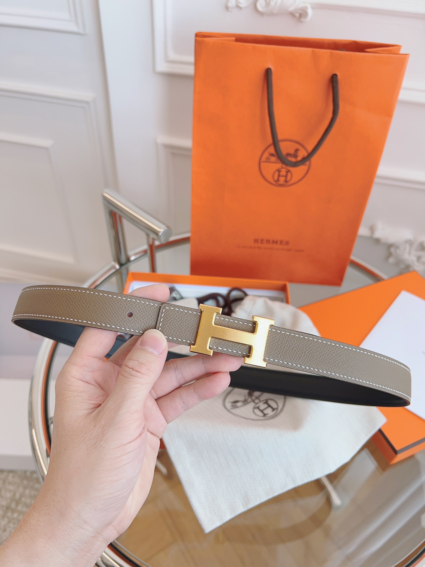 Hermès Female Basic Belt Black S-m