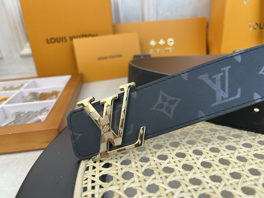 Louis Vuitton Male Basic Belt Cow Leather 40mm-l