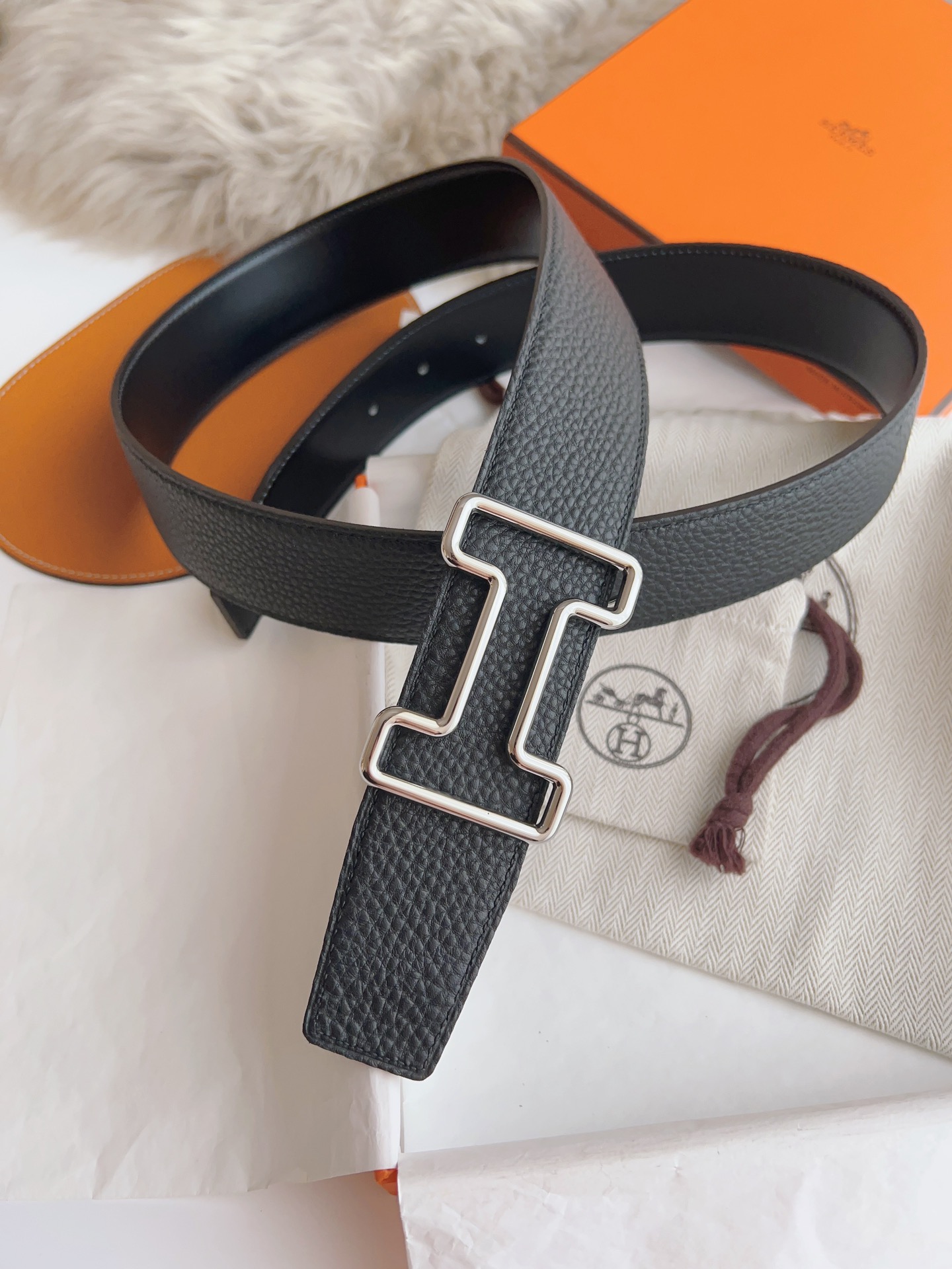 Hermès Male Basic Belt Black M