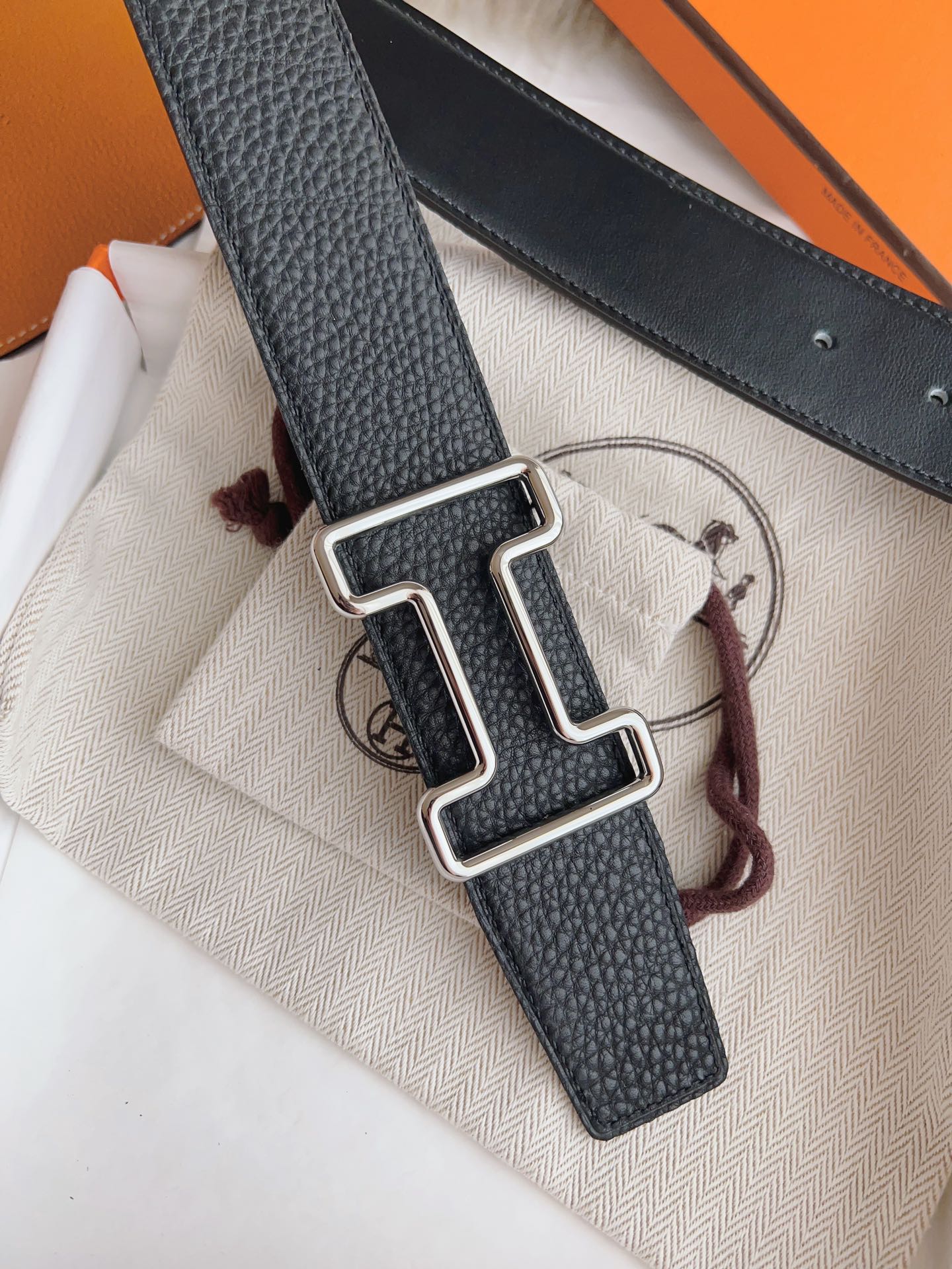 Hermès Male Basic Belt Black M