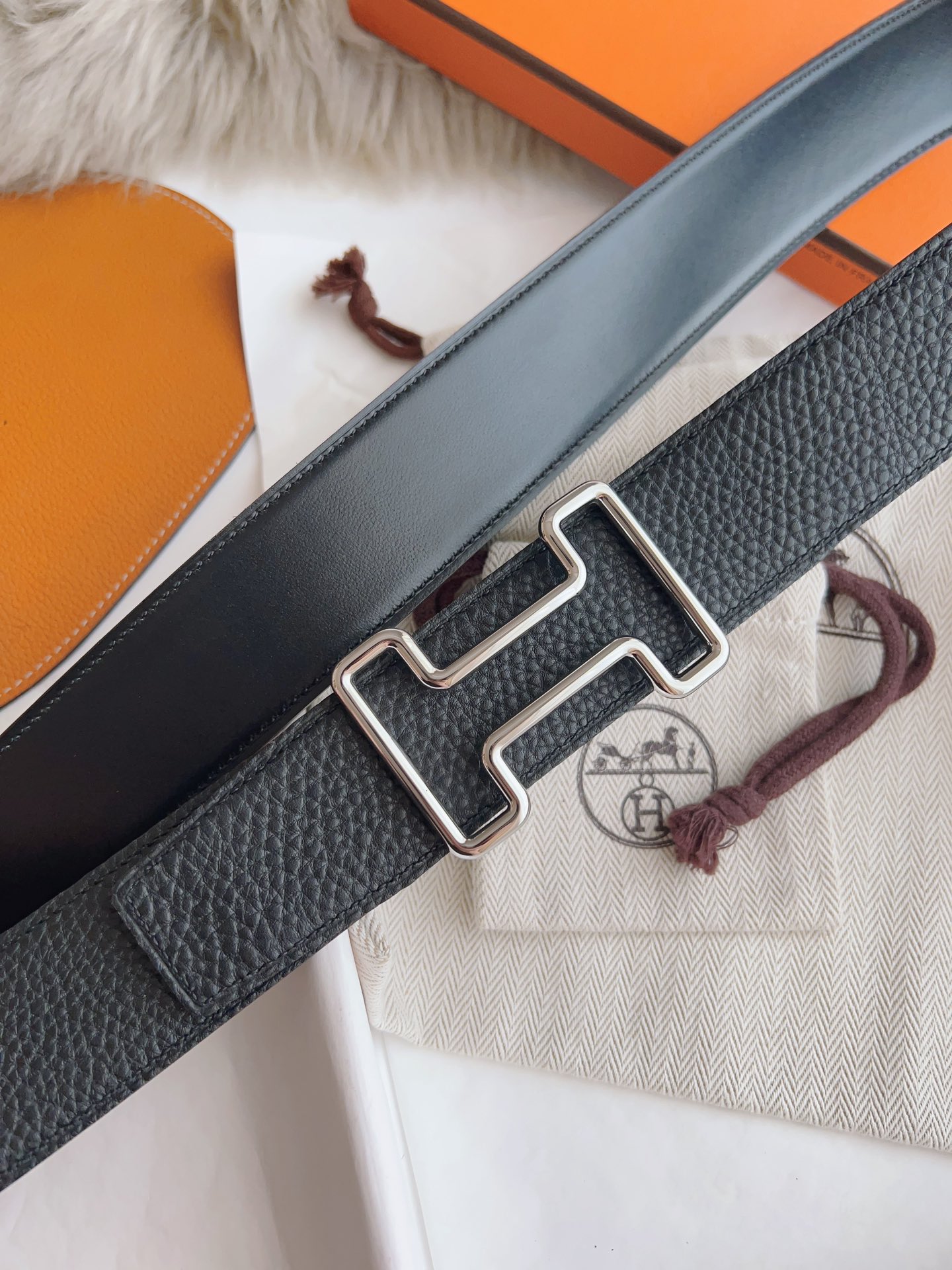 Hermès Male Basic Belt Black M