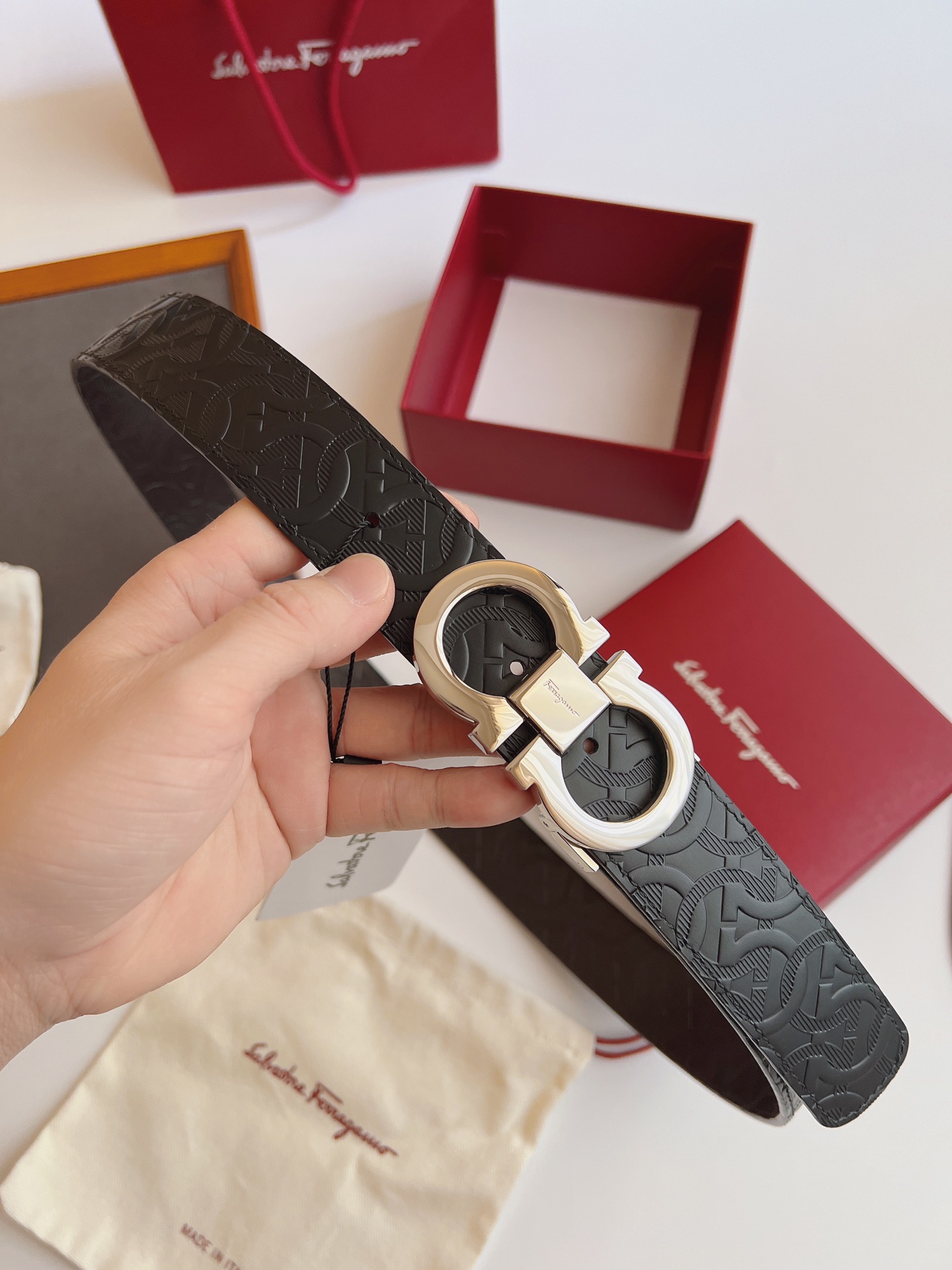 Salvatore Ferragamo Male Basic Belt Cow Leather M