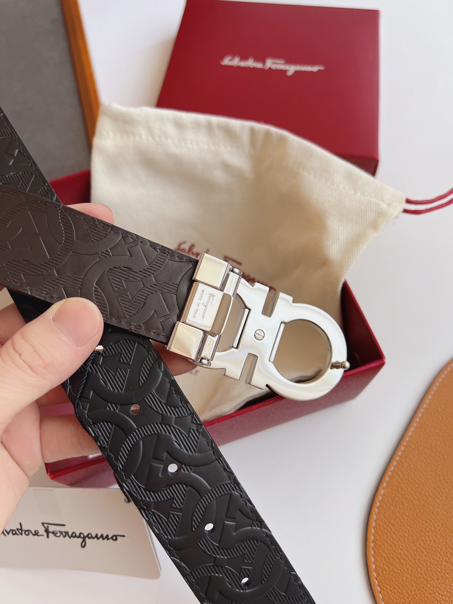 Salvatore Ferragamo Male Basic Belt Cow Leather M